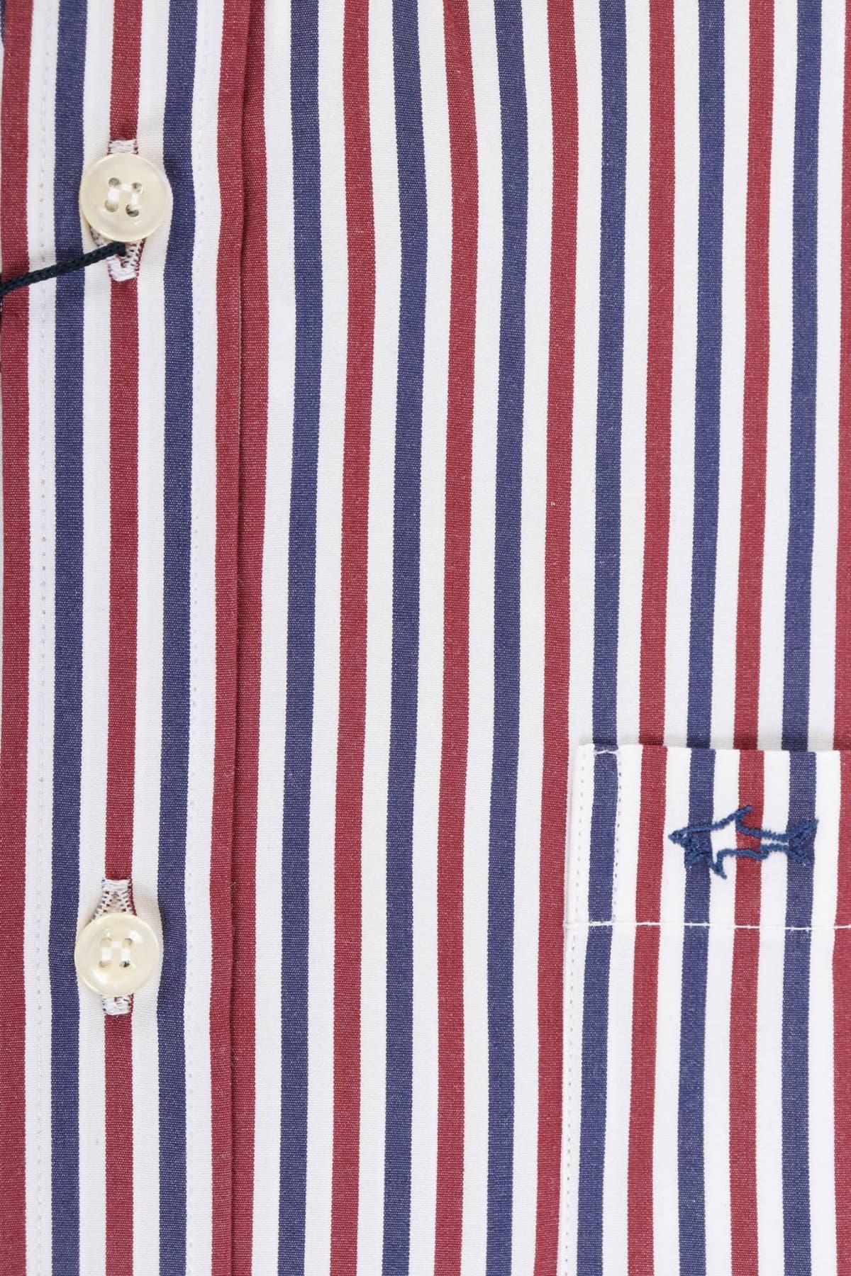 PAUL&SΗARK ΠΟΥΚΑΜΙΣΟ ΡΙΓΕ BUTTON DOWN J FIT ΛΕΥΚΟ-ΜΠΛΕ-ΚΟΚΚΙΝΟ