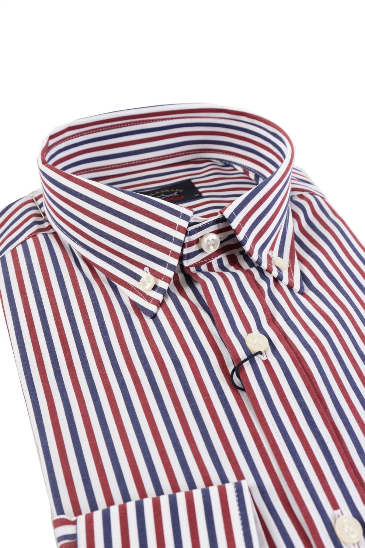 PAUL&SΗARK ΠΟΥΚΑΜΙΣΟ ΡΙΓΕ BUTTON DOWN J FIT ΛΕΥΚΟ-ΜΠΛΕ-ΚΟΚΚΙΝΟ