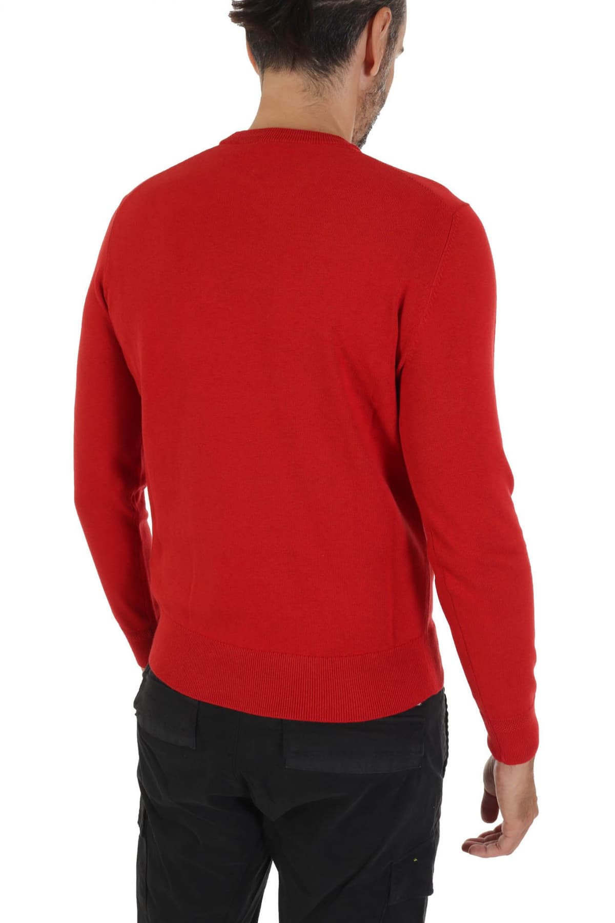 BOSS CASUAL ΠΛΕΚΤΟ ROUND NECK KANOVANO ΚΟΚΚΙΝΟ