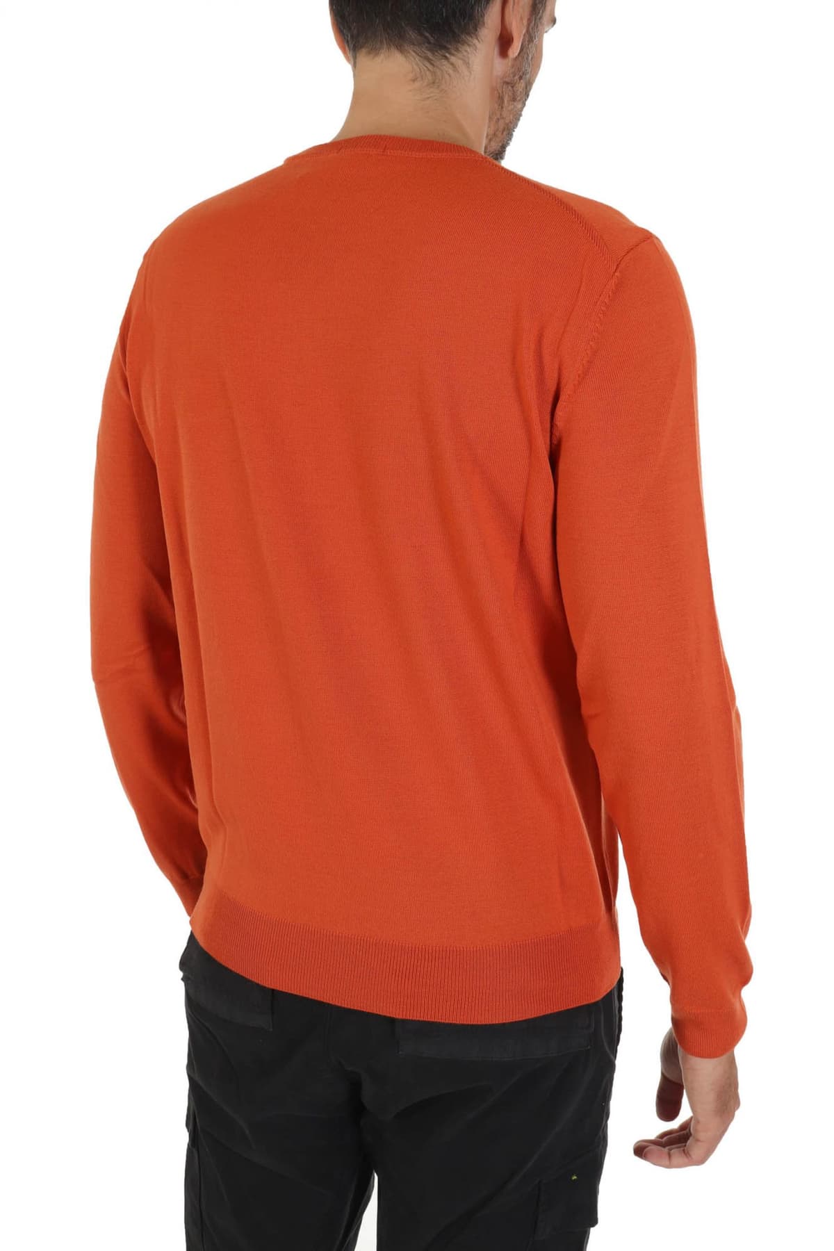 BOSS ΠΛΕΚΤΟ ROUND NECK BOTTO-L ΠΟΡΤΟΚΑΛΙ