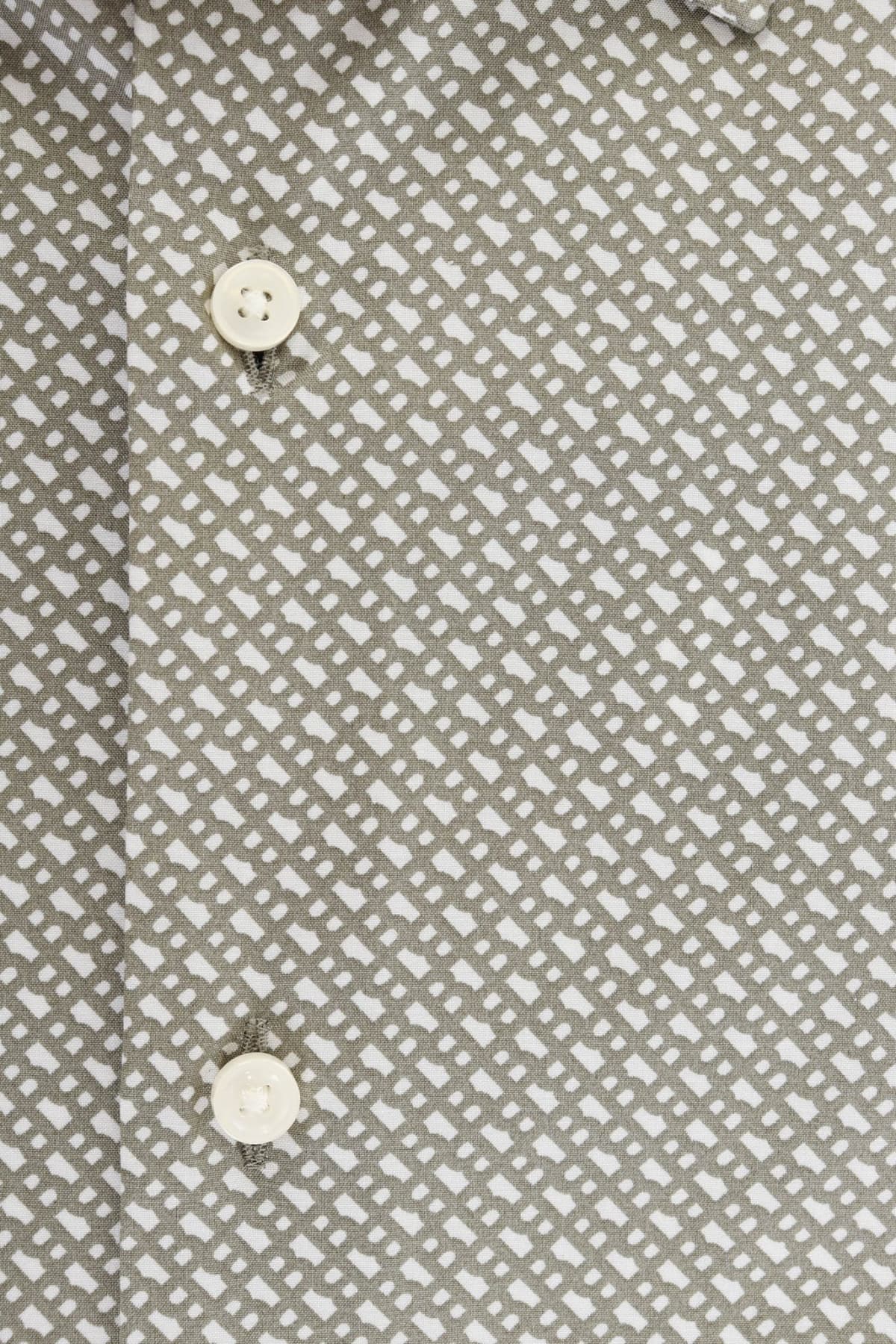 BOSS ΠΟΥΚΑΜΙΣΟ ALLOVER LOGO SLIM FIT STRETCH H-HANK-KENT-C1-214 ΧΑΚΙ-ΛΕΥΚΟ