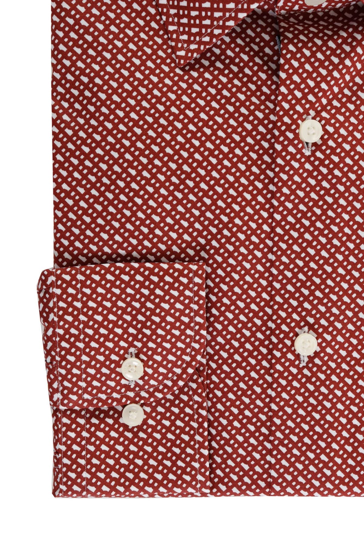 BOSS ΠΟΥΚΑΜΙΣΟ ALLOVER LOGO SLIM FIT STRETCH H-HANK-KENT-C1-214 ΜΠΟΡΝΤΩ-ΛΕΥΚΟ