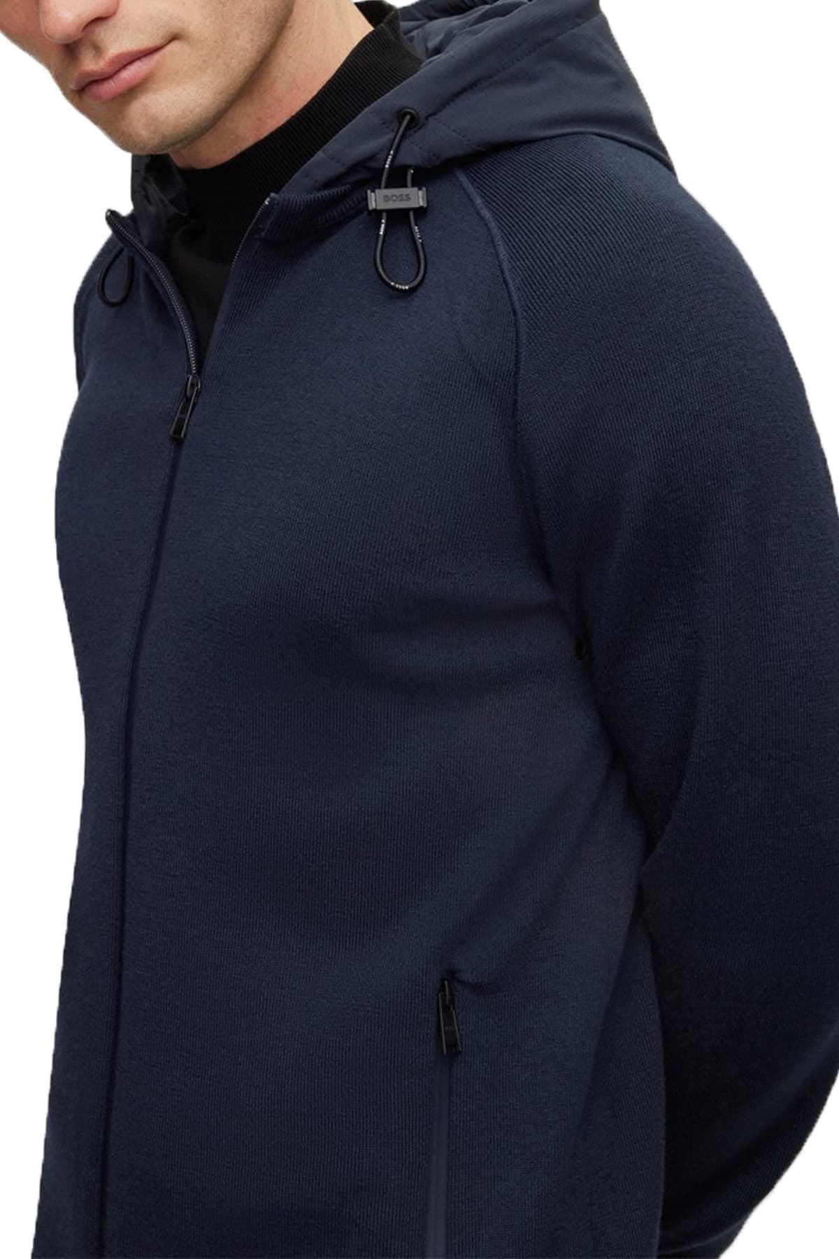 BOSS ΜΠΟΥΦΑΝΟΖΑΚΕΤΑ HOODIE P-OSTICO ΜΠΛΕ