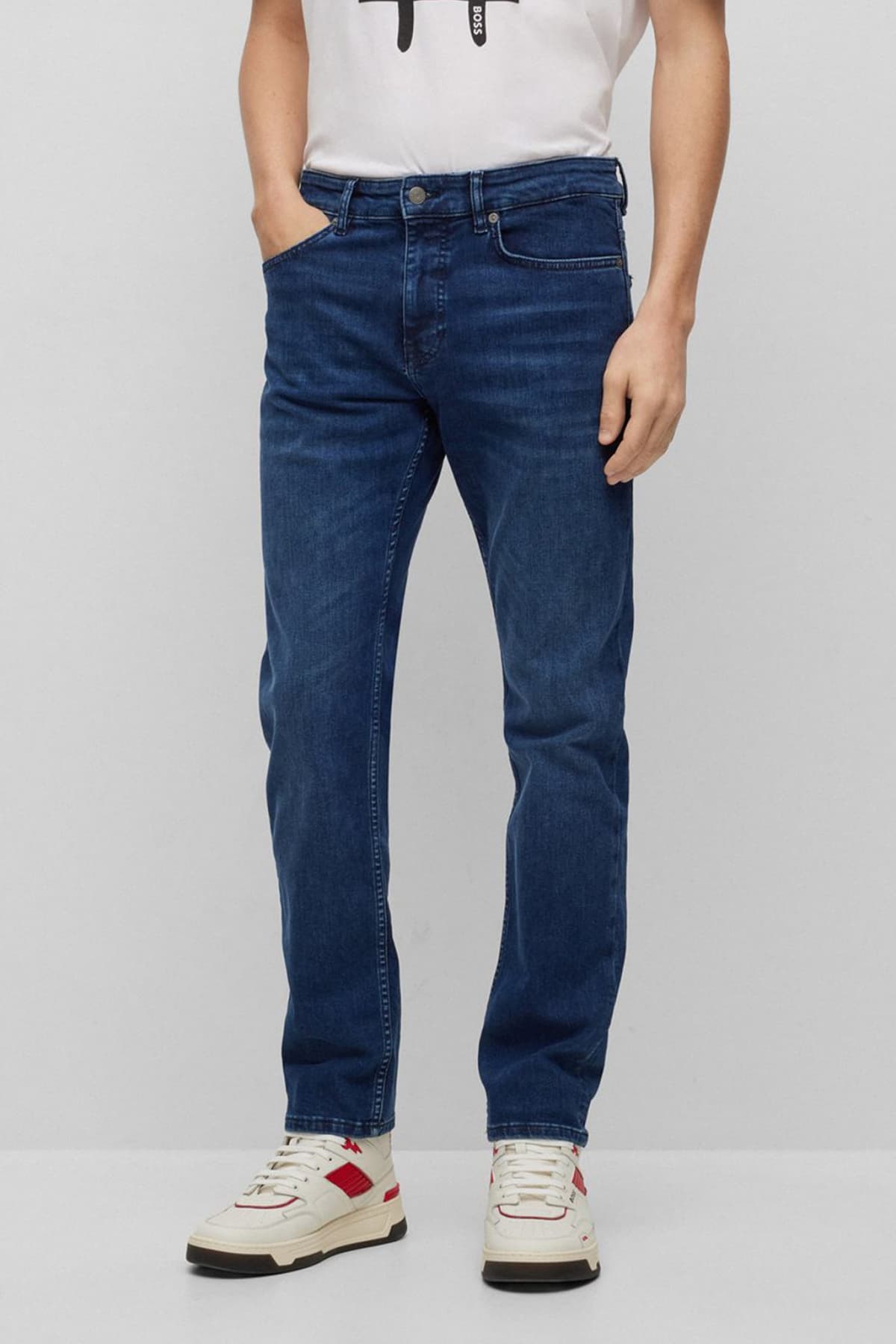 BOSS CASUAL ΠΑΝΤΕΛΟΝΙ JEANS DELAWARE BC-P-HOUSE SLIM FIT ΜΠΛΕ