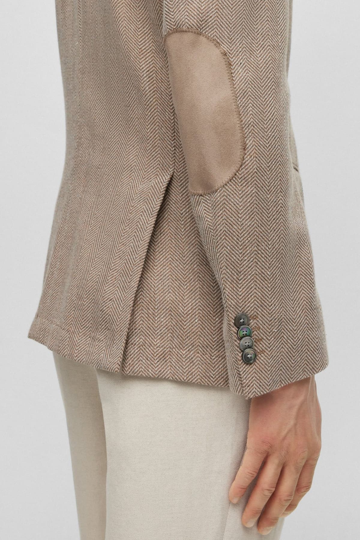 BOSS ΣΑΚΑΚΙ ΨΑΡΟΚΟΚΚΑΛΟ ΑΦΟΔΡΟ SLIM FIT H-HUTSON-ELBOW-233 ΜΠΕΖ