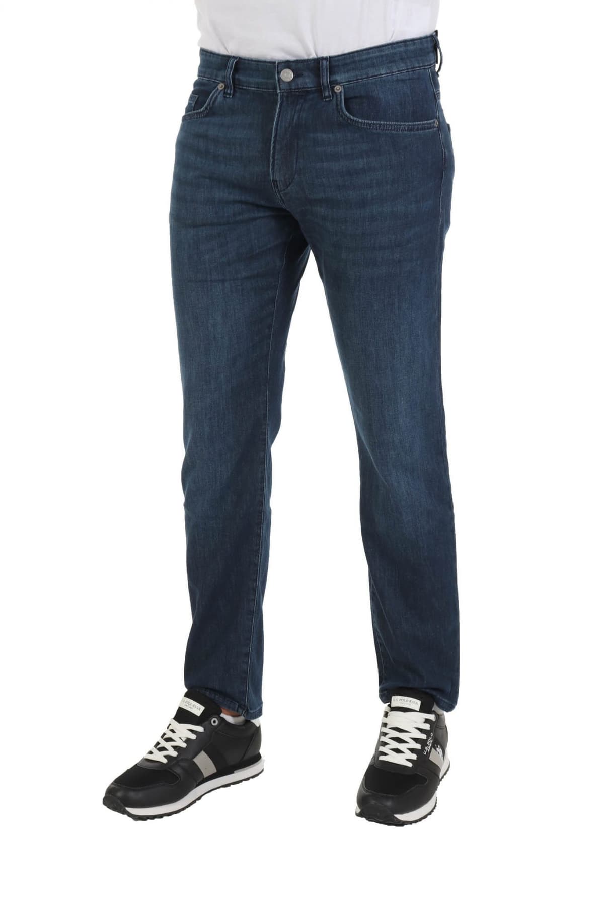 BOSS ΠΑΝΤΕΛΟΝΙ JEANS DELAWARE 3-1 SLIM FIT ΜΠΛΕ