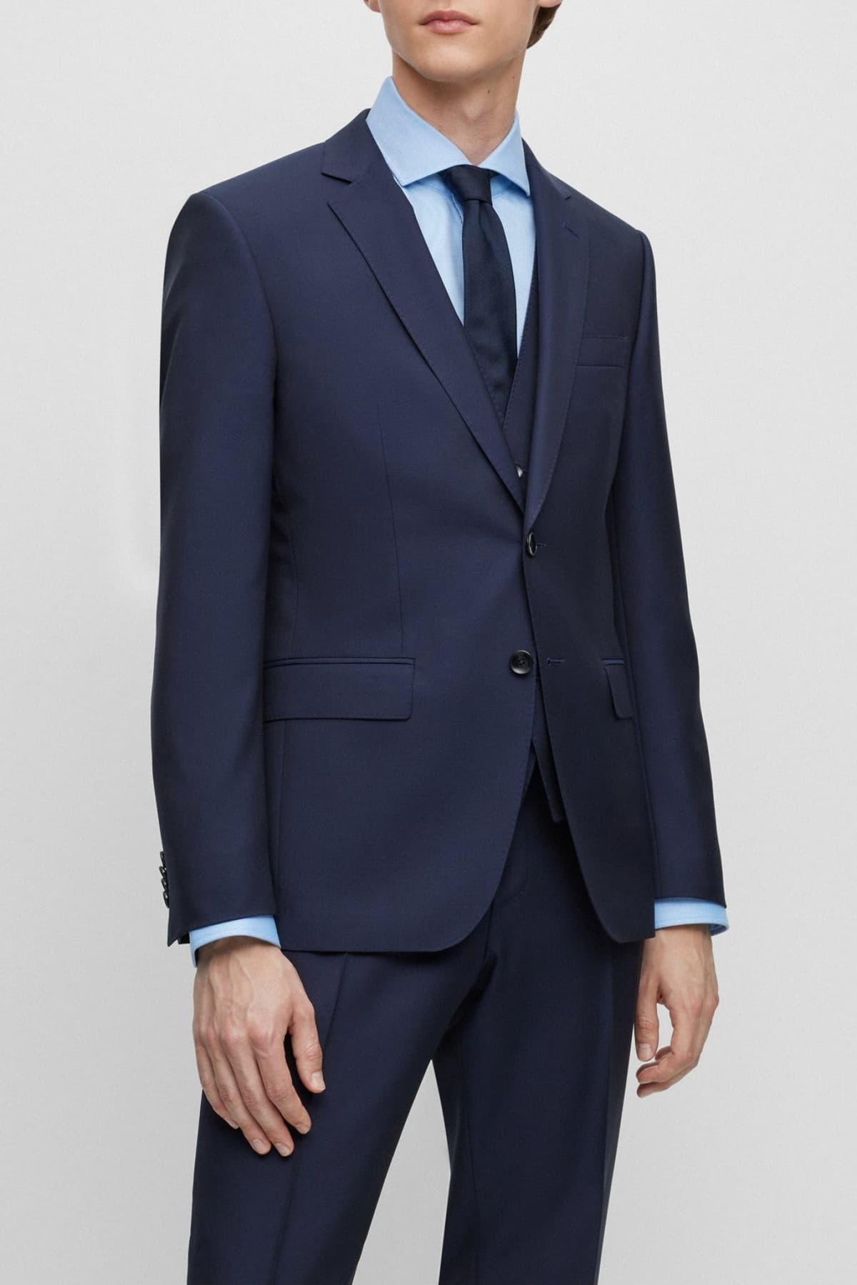 BOSS ΚΟΣΤΟΥΜΙ ΜΕ ΓΙΛΕΚΟ H-HUGE-3PCS232 ΜΠΛΕ