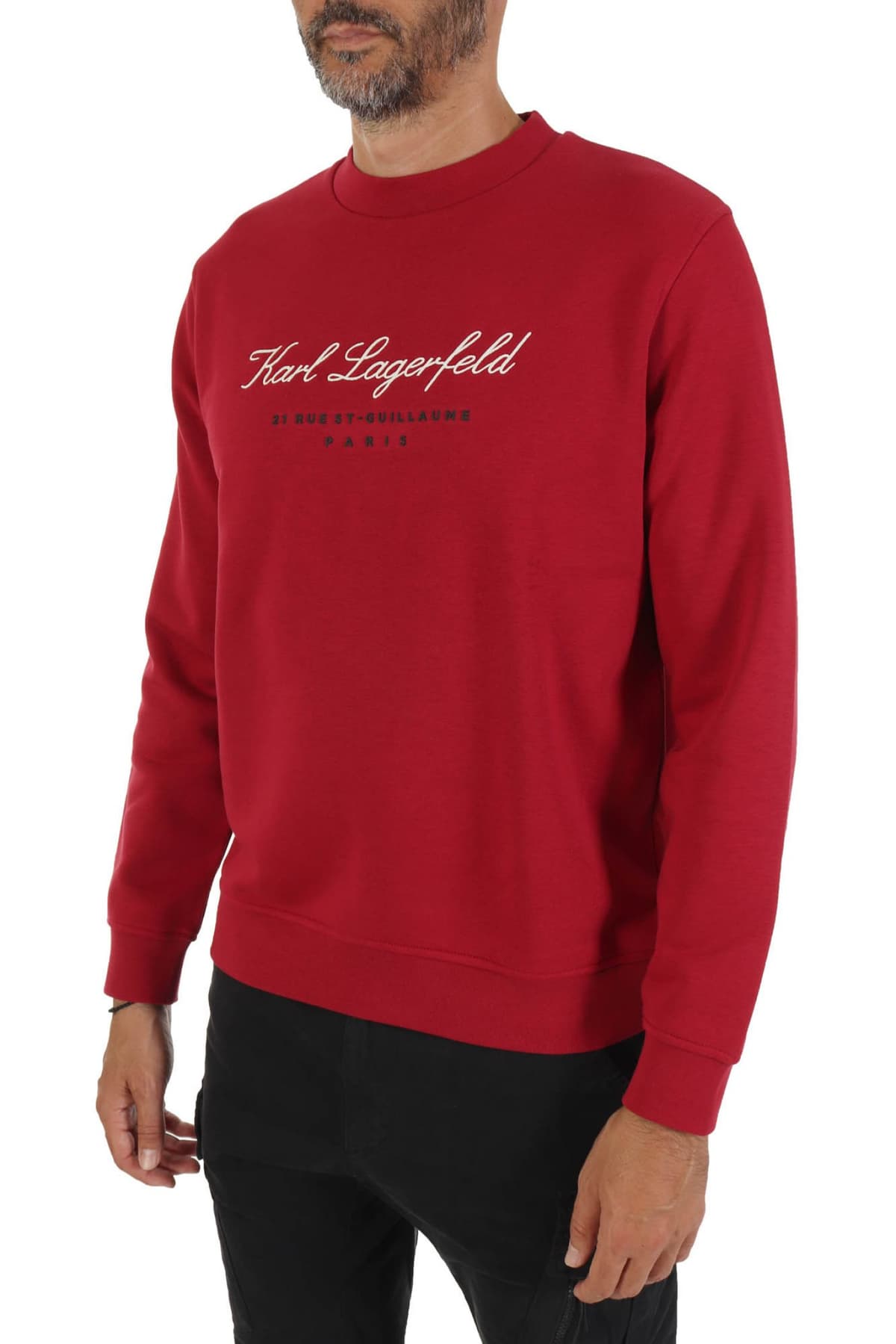 KARL LAGERFELD ΦΟΥΤΕΡ CREW NECK LOGO ΚΟΚΚΙΝΟ