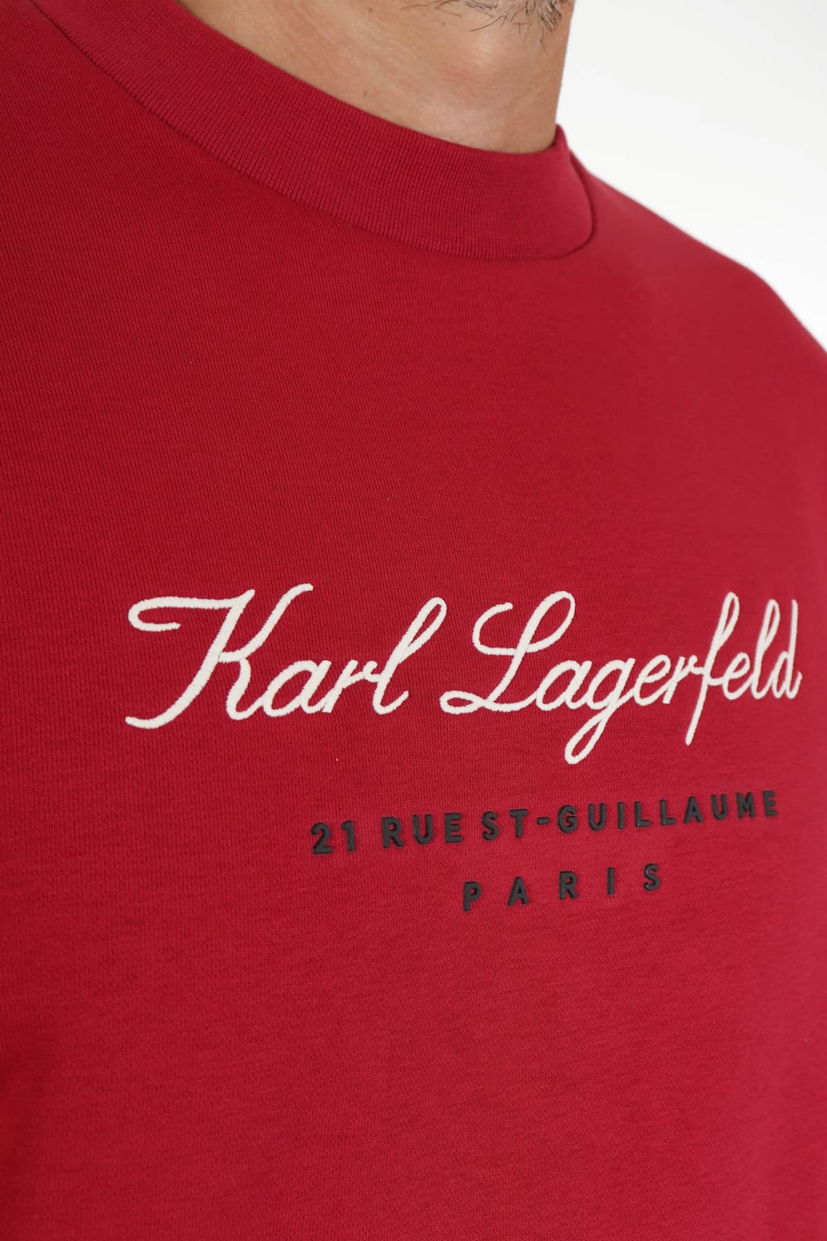 KARL LAGERFELD ΦΟΥΤΕΡ CREW NECK LOGO ΚΟΚΚΙΝΟ