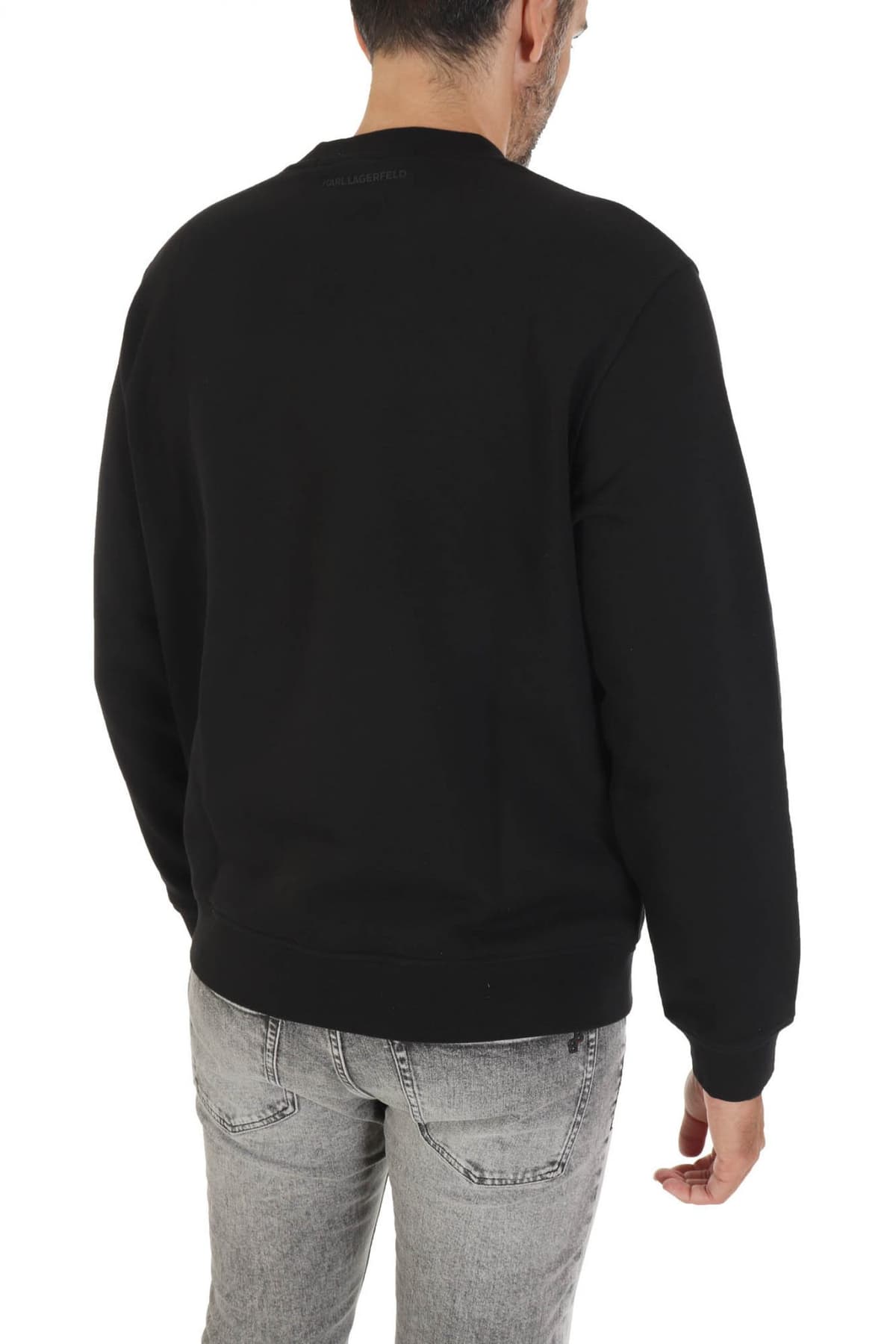 KARL LAGERFELD ΦΟΥΤΕΡ CREW NECK LOGO ΜΑΥΡΟ