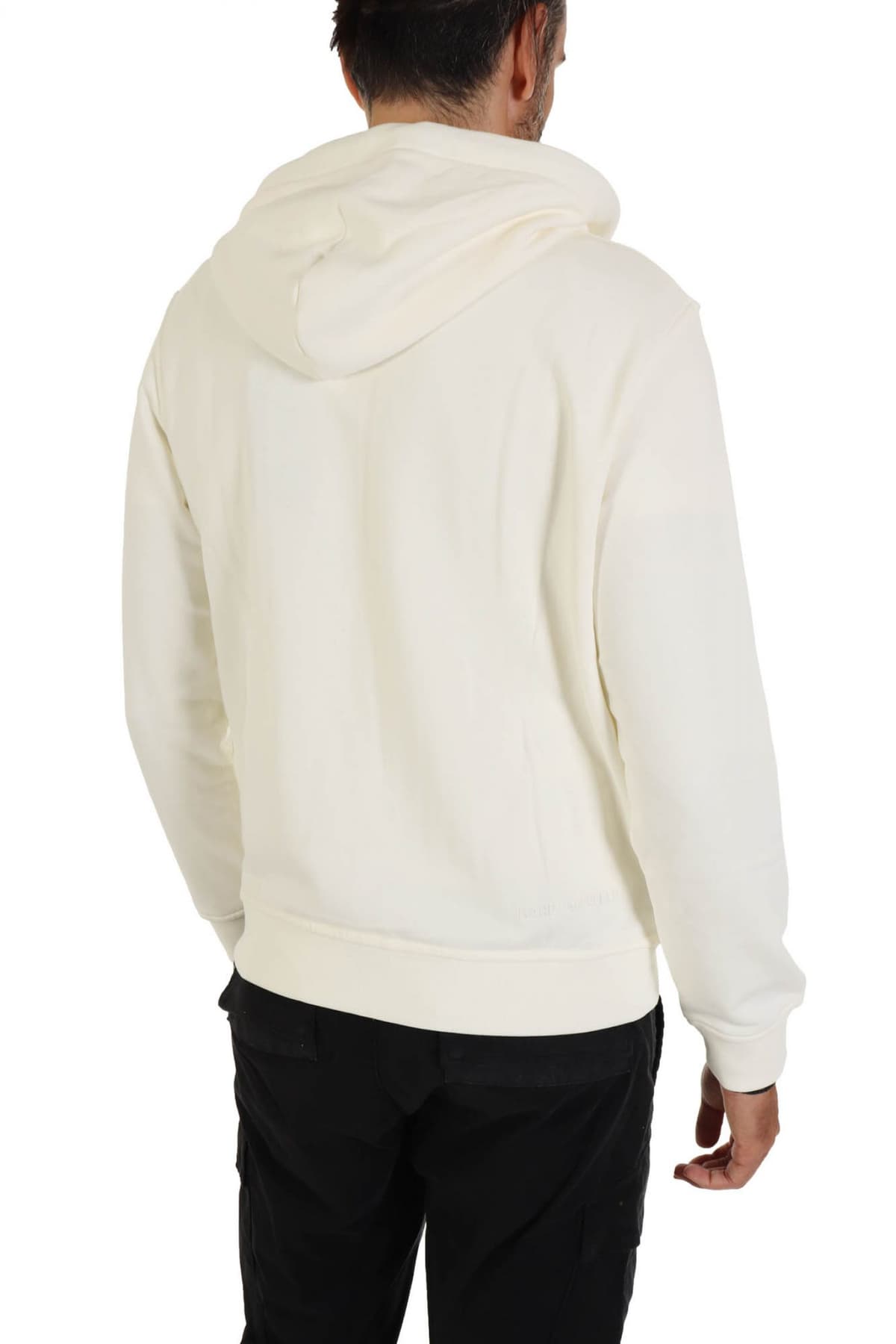 KARL LAGERFELD ΦΟΥΤΕΡ ZIPHOOD LOGO ΥΠΟΛΕΥΚΟ-ΜΑΥΡΟ