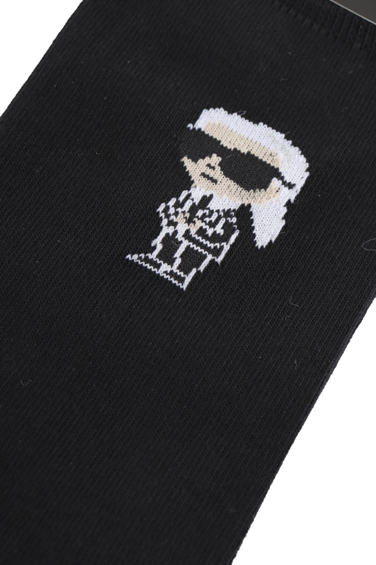 KARL LAGERFELD ΚΑΛΤΣΕΣ LOGO ΜΑΥΡΟ
