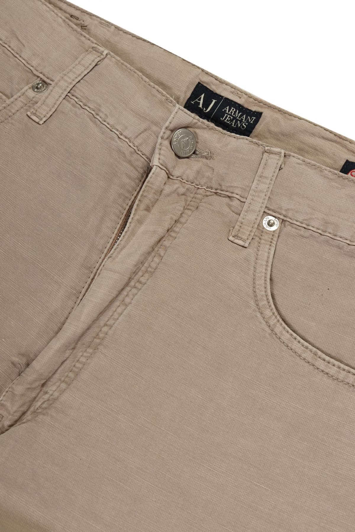 ARMANI JEANS ΠΑΝΤΕΛΟΝΙ J31 5ΤΣΕΠΟ LINEN INSIDE ΚΑΦΕ-ΓΚΡΙ