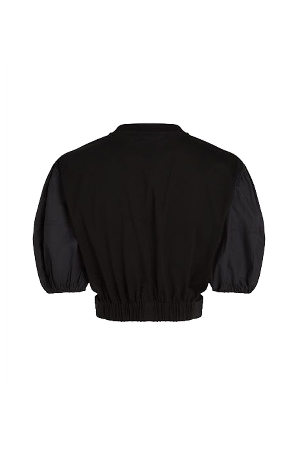 KARL LAGERFELD TOP FASHION SHAPE CROP ΛΑΣΤΙΧΟ ΜΕΣΗ ΜΑΥΡΟ