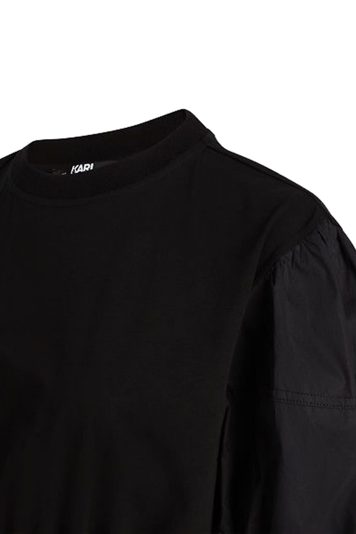 KARL LAGERFELD TOP FASHION SHAPE CROP ΛΑΣΤΙΧΟ ΜΕΣΗ ΜΑΥΡΟ