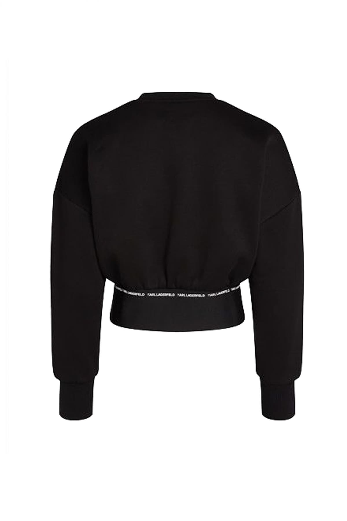 KARL LAGERFELD ΦΟΥΤΕΡ CROPED BRANDED ELASTIC ΛΑΣΤΙΧΟ ΜΕΣΗ ΜΑΥΡΟ