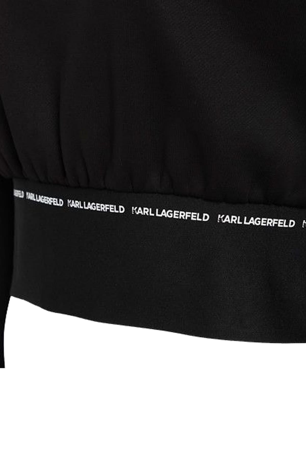 KARL LAGERFELD ΦΟΥΤΕΡ CROPED BRANDED ELASTIC ΛΑΣΤΙΧΟ ΜΕΣΗ ΜΑΥΡΟ