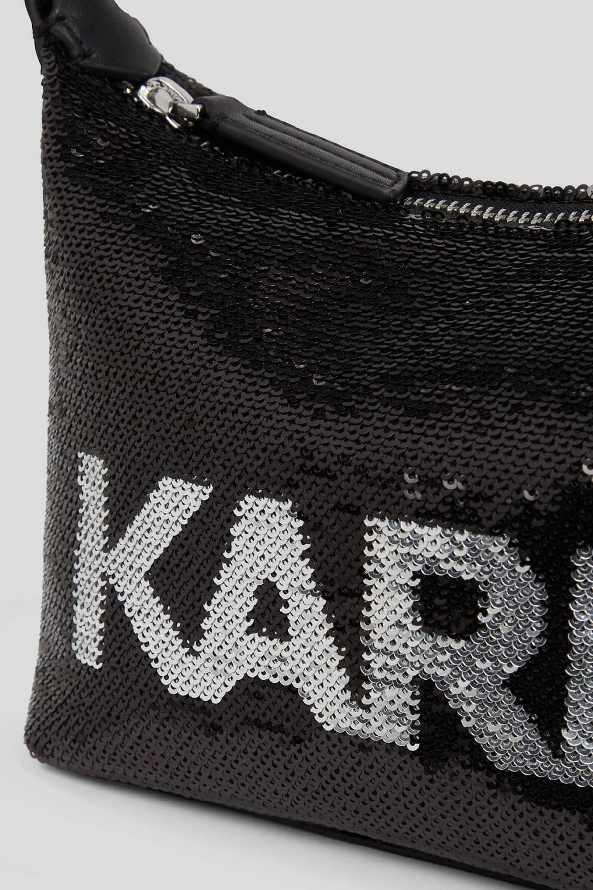KARL LAGERFELD ΤΣΑΝΤΑΚΙ ΩΜΟΥ K/EVENING MINI SHB SEQUINS ΠΑΓΙΕΤΑ LOGO ΜΑΥΡΟ