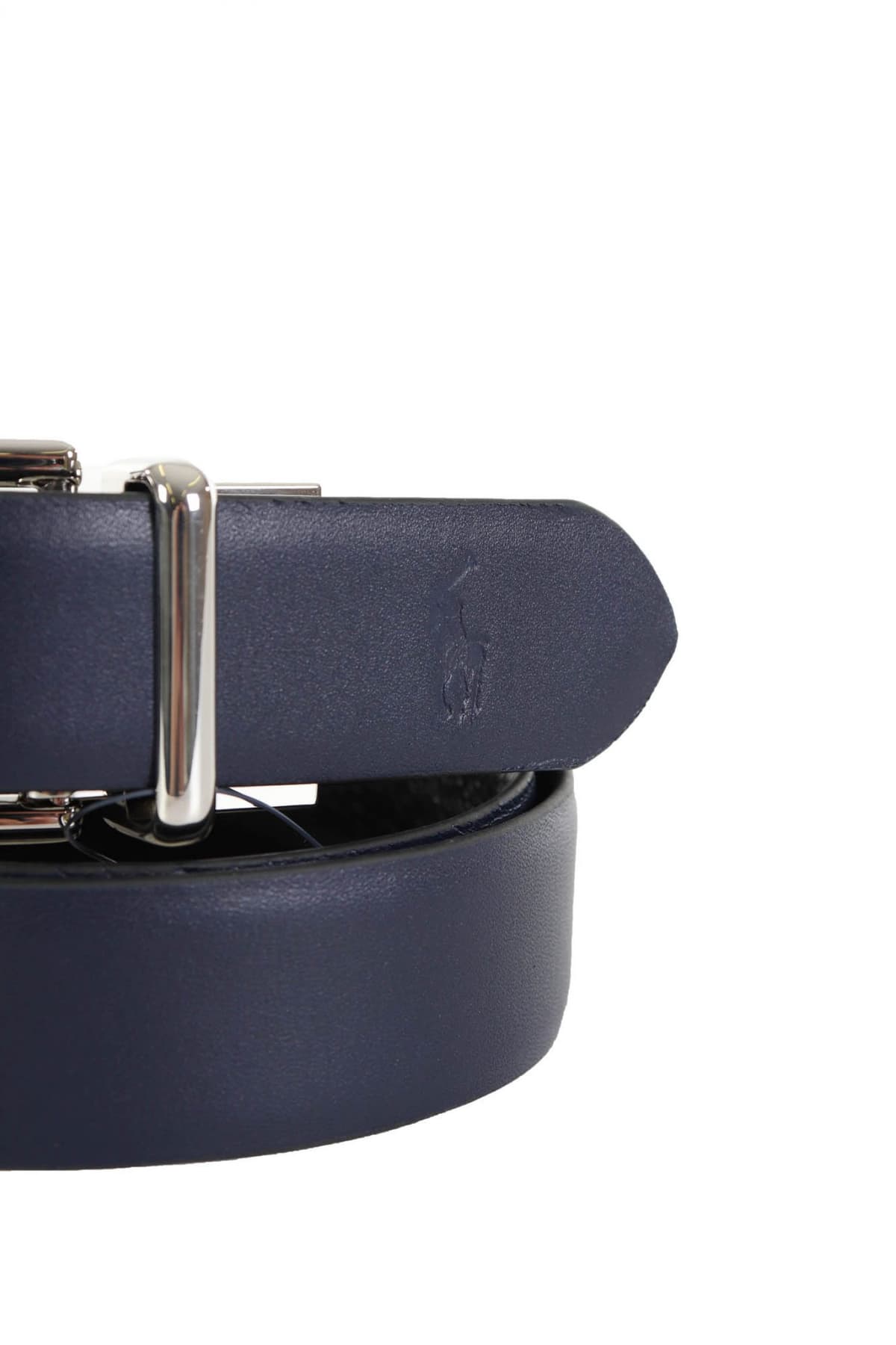 RALPH LAUREN ΖΩΝΗ REVERSIBLE ΜΑΥΡΟ-ΜΠΛΕ