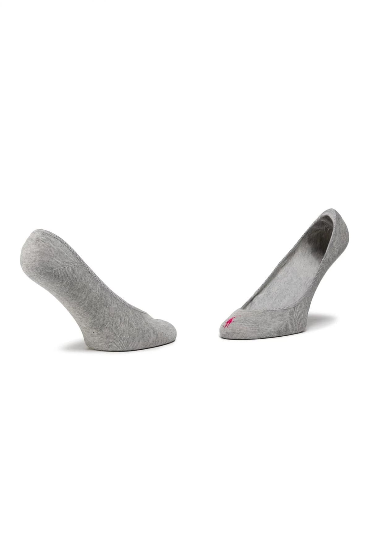 RALPH LAUREN ΚΑΛΤΣΕΣ 3-PAIRS NON-SLIP HEEL ΓΚΡΙ-ΛΕΥΚΟ-ΜΑΥΡΟ