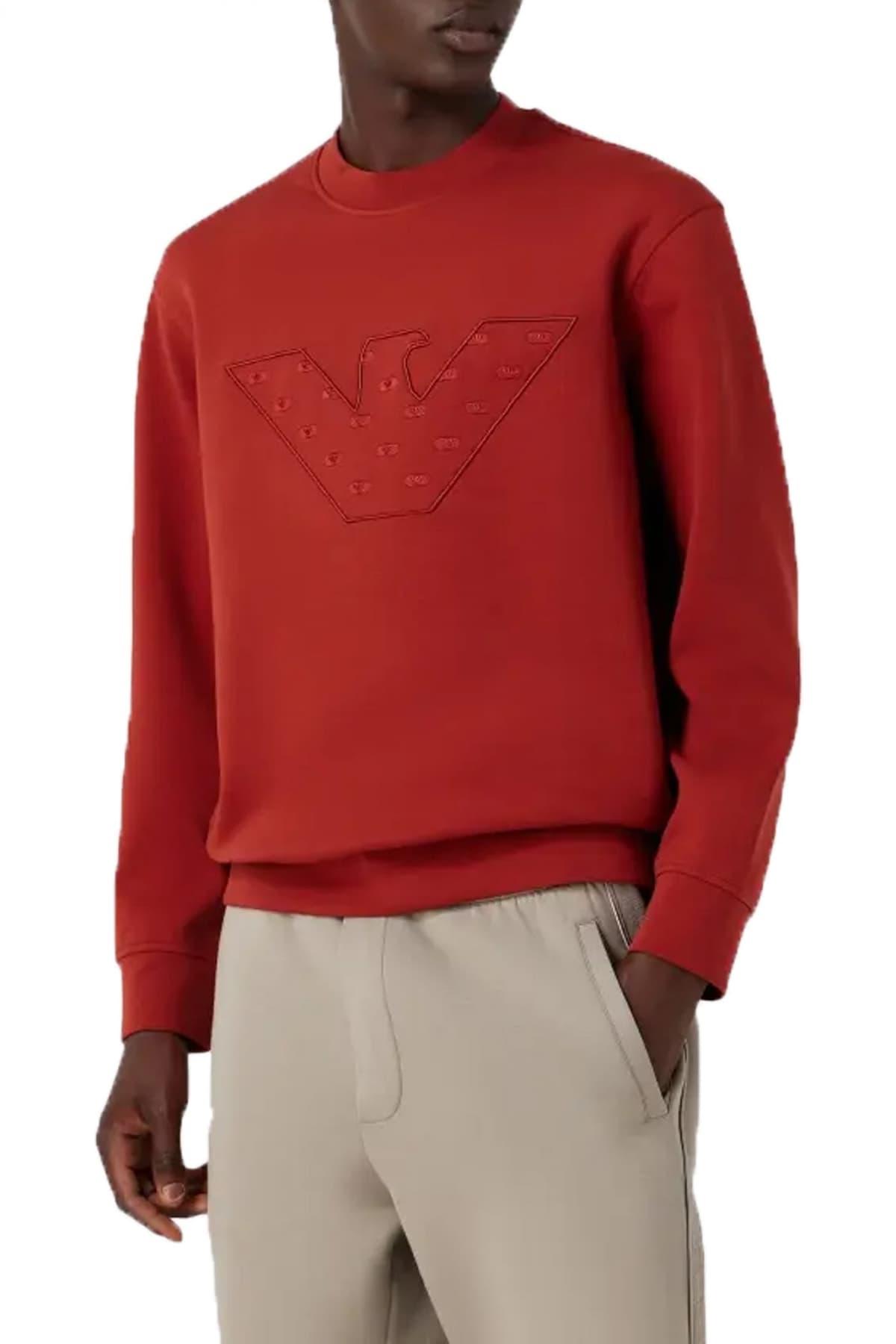 EMPORIO ARMANI ΦΟΥΤΕΡ CREWNECK ΚΑΝΕΛΙ