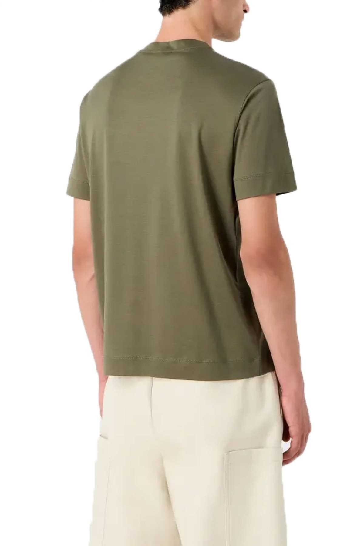 EMPORIO ARMANI T-SHIRT LOGO ΧΑΚΙ