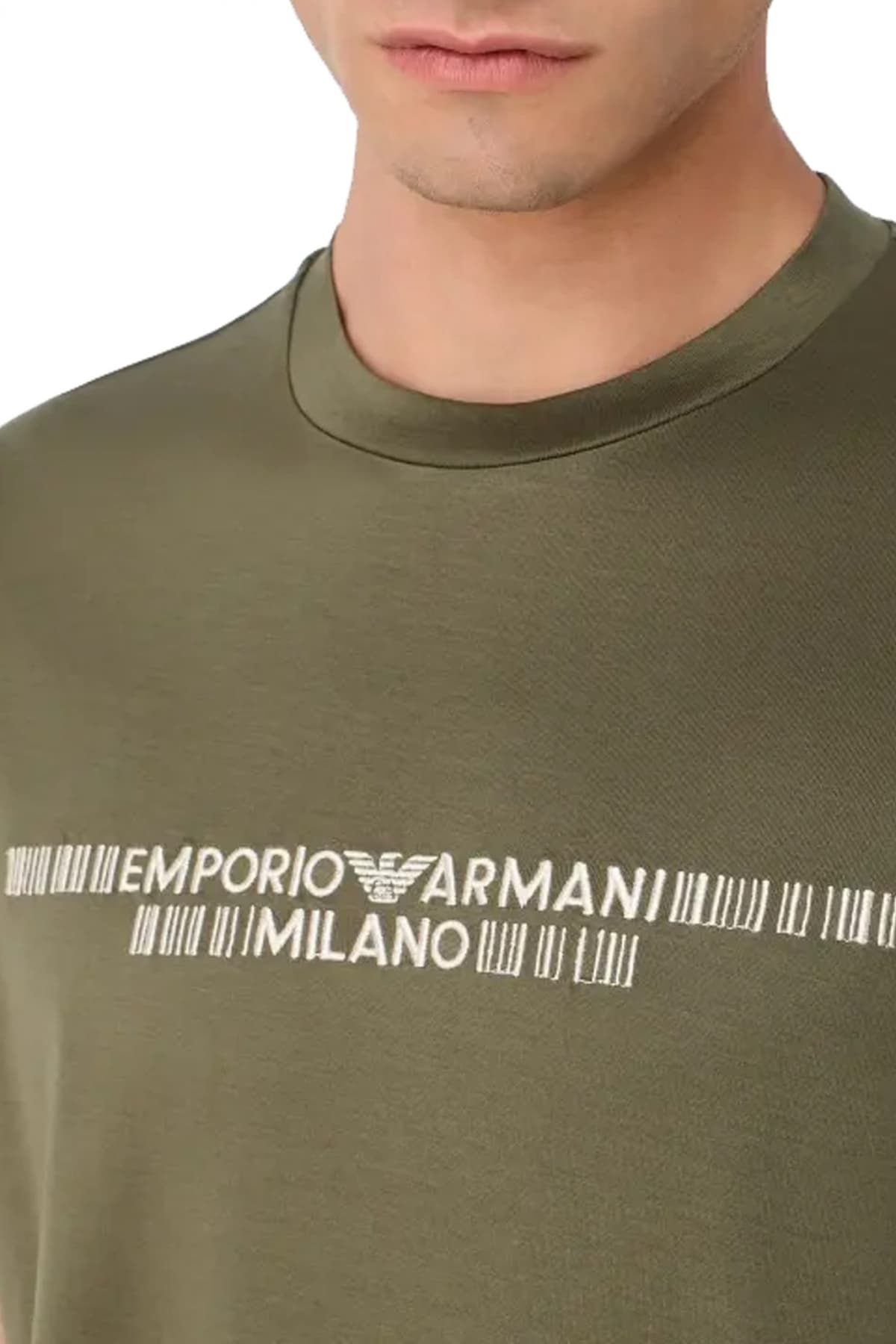 EMPORIO ARMANI T-SHIRT LOGO ΧΑΚΙ
