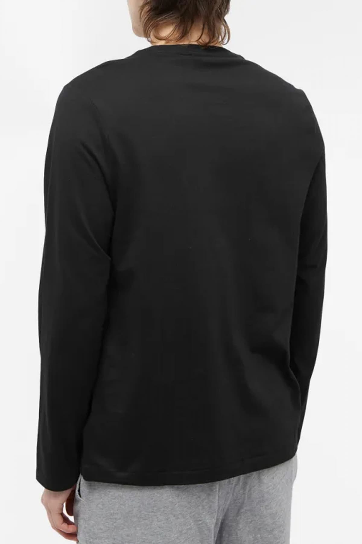 RALPH LAUREN SLEEP TOP T-SHIRT LOGO ΜΑΥΡΟ