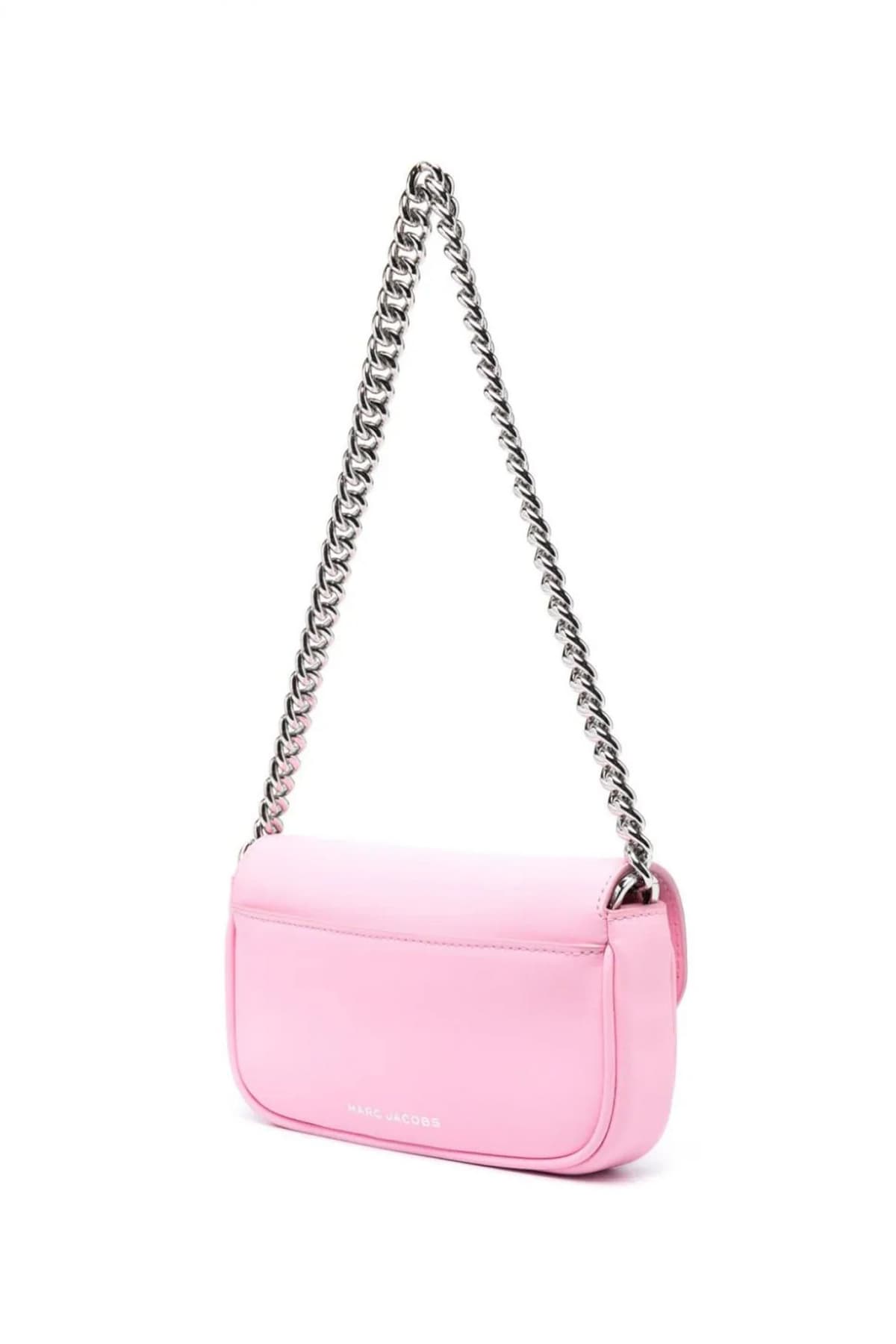 MARC JACOBS ΤΣΑΝΤΑΚΙ CROSSBODY THE MINI BAG ΑΛΥΣΙΔΑ ΙΜΑΝΤΑΣ LOGO ΡΟΖ