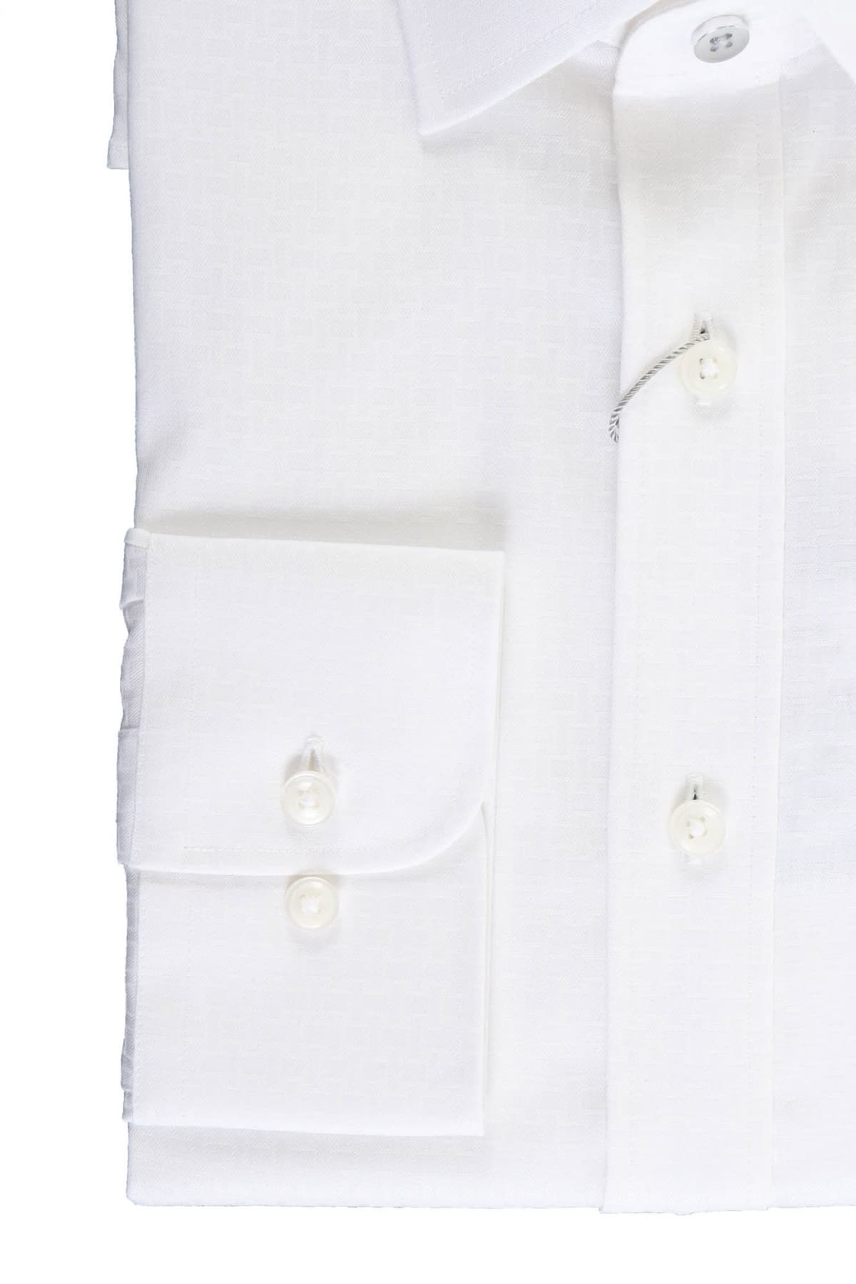 MICHAEL KORS ΠΟΥΚΑΜΙΣΟ RECTANGLE SLIM FIT EASY CARE STRETCH ΛΕΥΚΟ