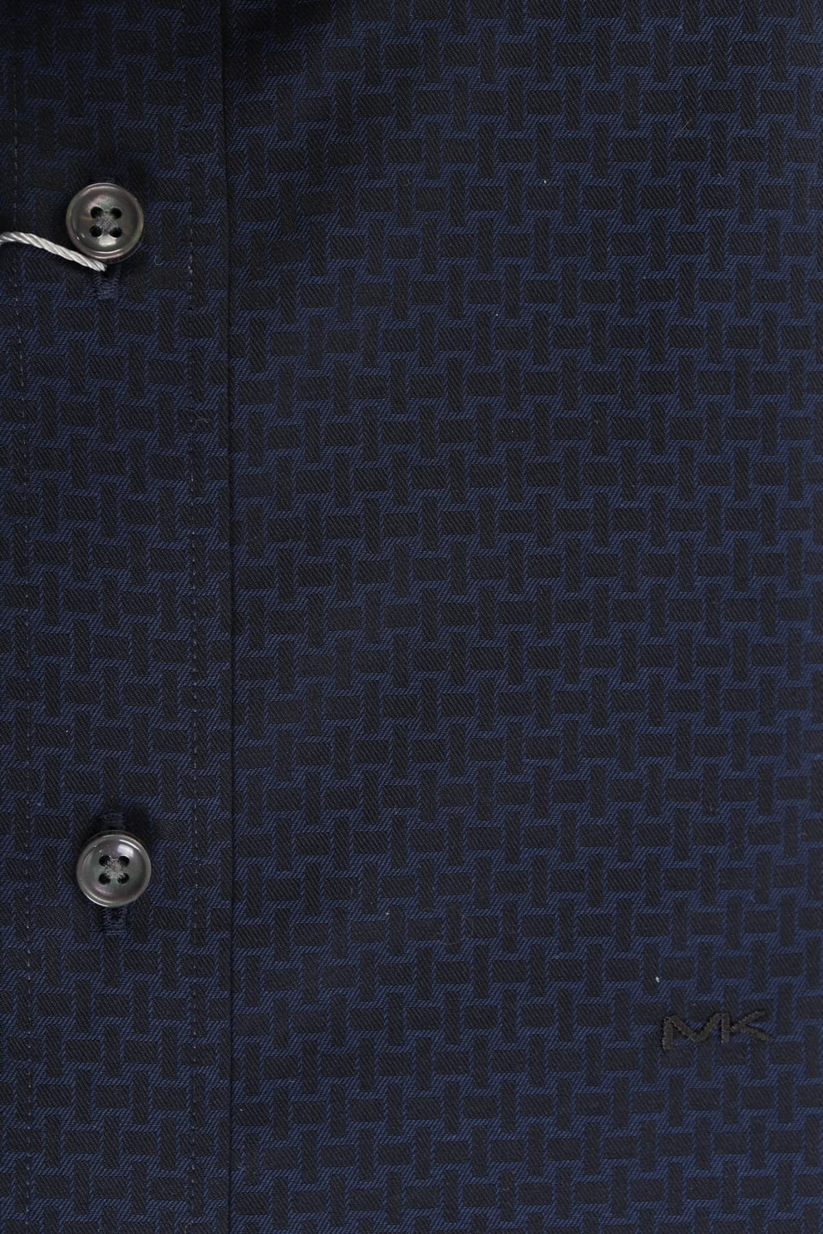 MICHAEL KORS ΠΟΥΚΑΜΙΣΟ RECTANGLE SLIM FIT EASY CARE STRETCH ΜΠΛΕ