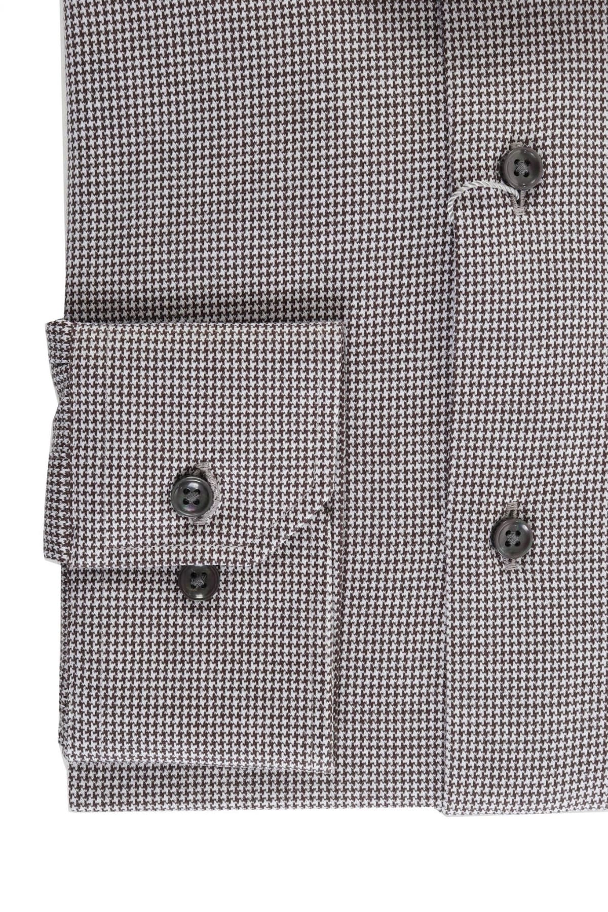 MICHAEL KORS ΠΟΥΚΑΜΙΣΟ ΜΙΚΡΟΣΧΕΔΙΟ SLIM FIT ΚΑΦΕ