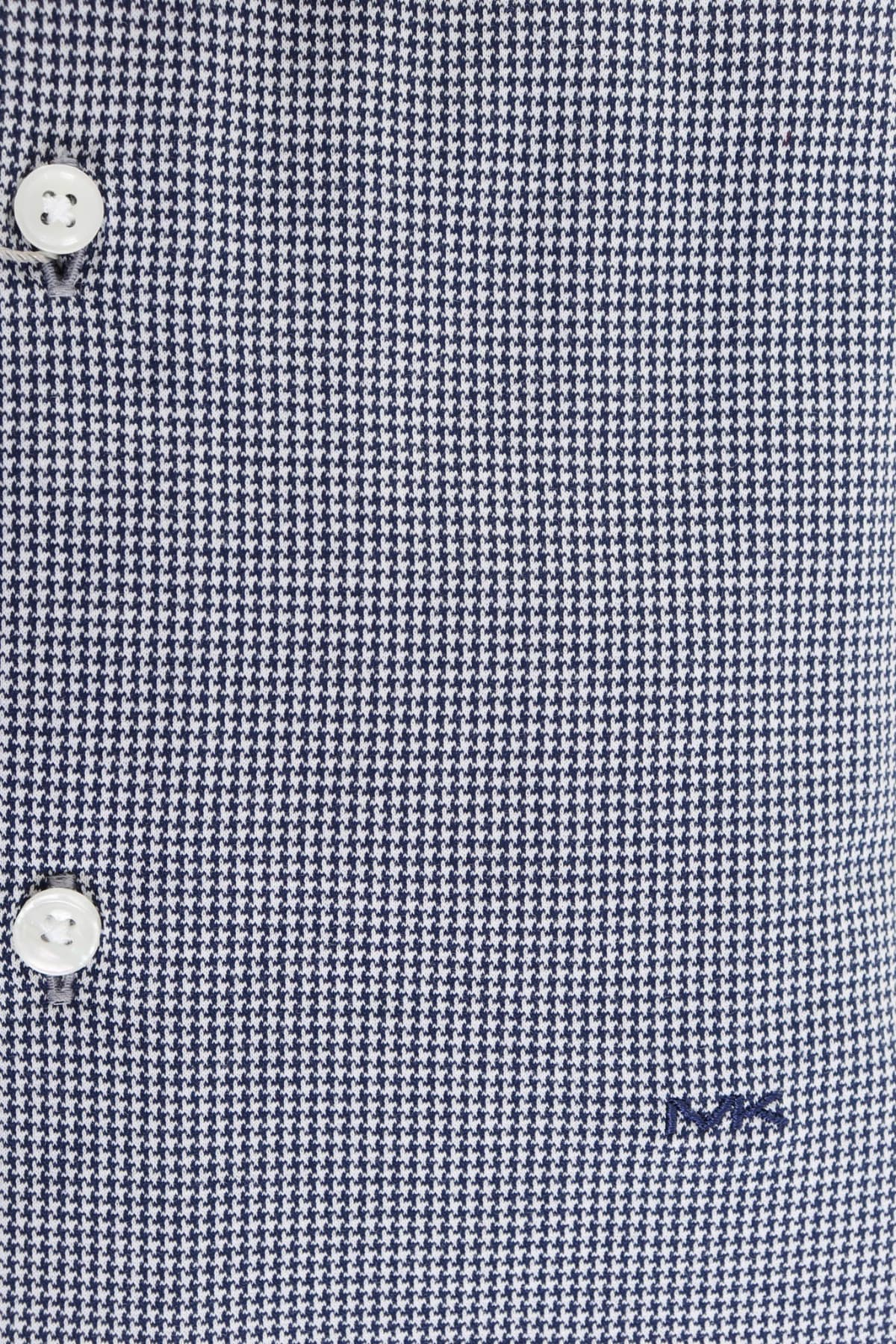 MICHAEL KORS ΠΟΥΚΑΜΙΣΟ ΜΙΚΡΟΣΧΕΔΙΟ SLIM FIT ΜΠΛΕ