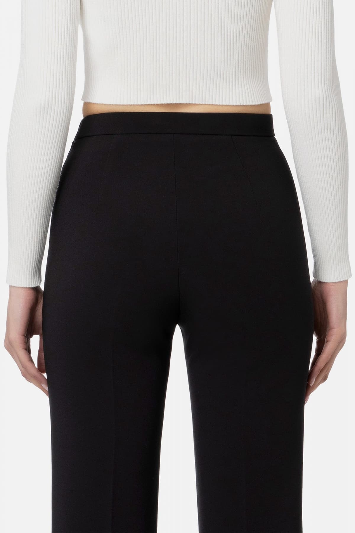 ELISABETTA FRANCHI ΠΑΝΤΕΛΟΝΑ ESSENTIALS ΨΗΛΟΜΕΣΟ ΑΛΥΣΙΔΑ ΤΣΕΠΗ ΜΑΥΡΟ