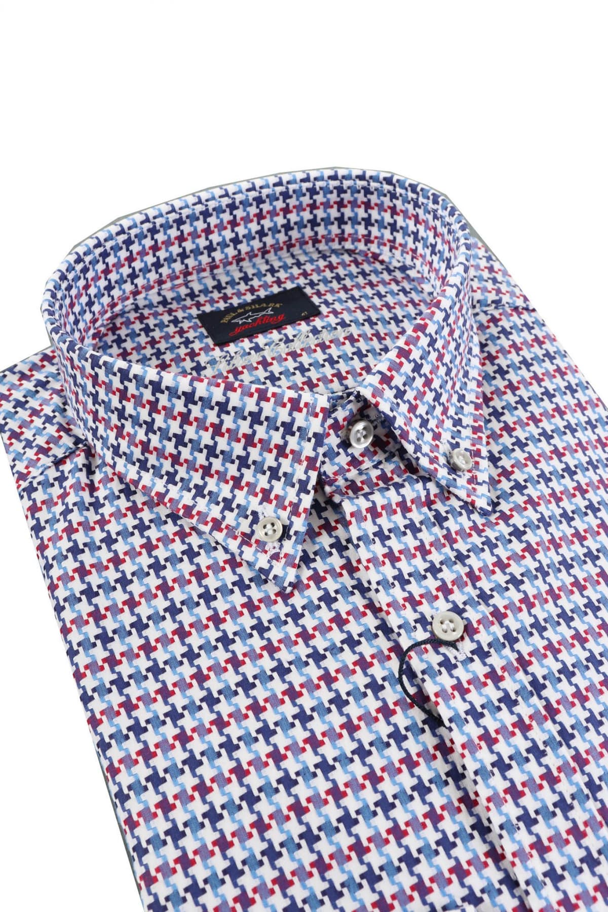 PAUL&SHARK ΠΟΥΚΑΜΙΣΟ BUTTON DOWN JFIT ΜΙΚΡΟΣΧΕΔΙΟ MΠΛΕ