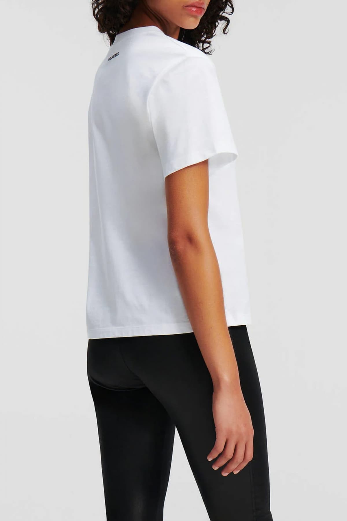 KARL LAGERFELD T-SHIRT LOGO ΑΛΥΣΙΔΑ ΛΕΥΚΟ
