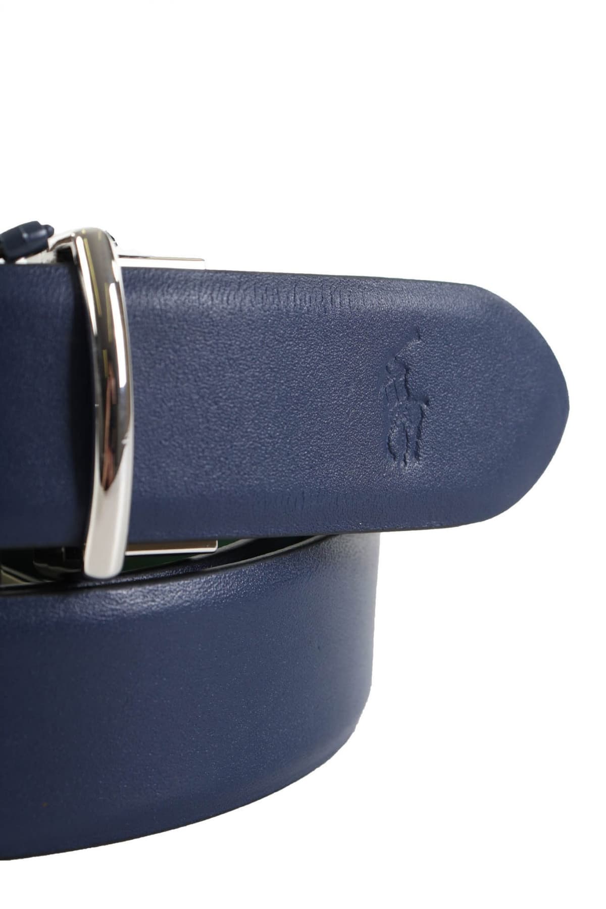 RALPH LAURΕΝ ΖΩΝΗ REVERSIBLE ΜΠΛΕ-ΠΡΑΣΙΝΟ