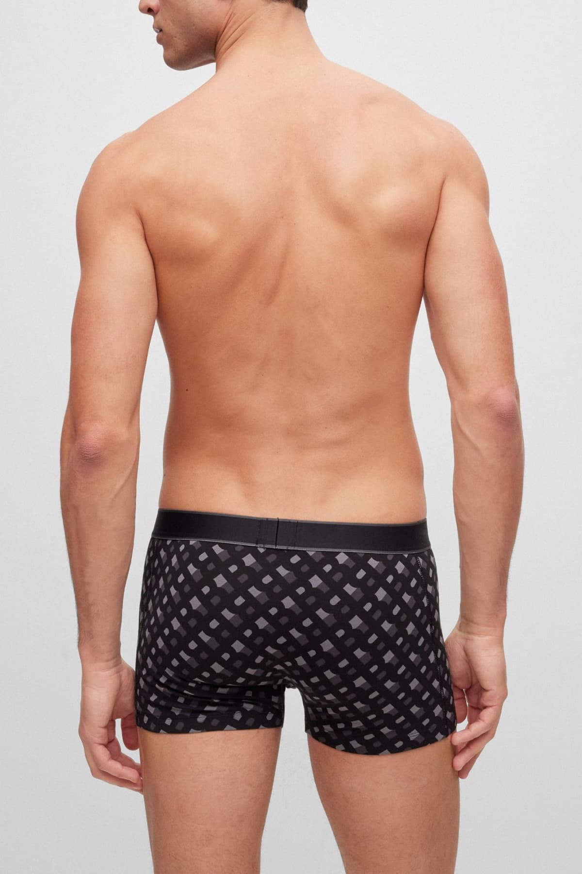 BOSS ΕΣΩΡΟΥΧΑ TRUNK 24 PRINT ΓΚΡΙ-ΜΑΥΡΟ