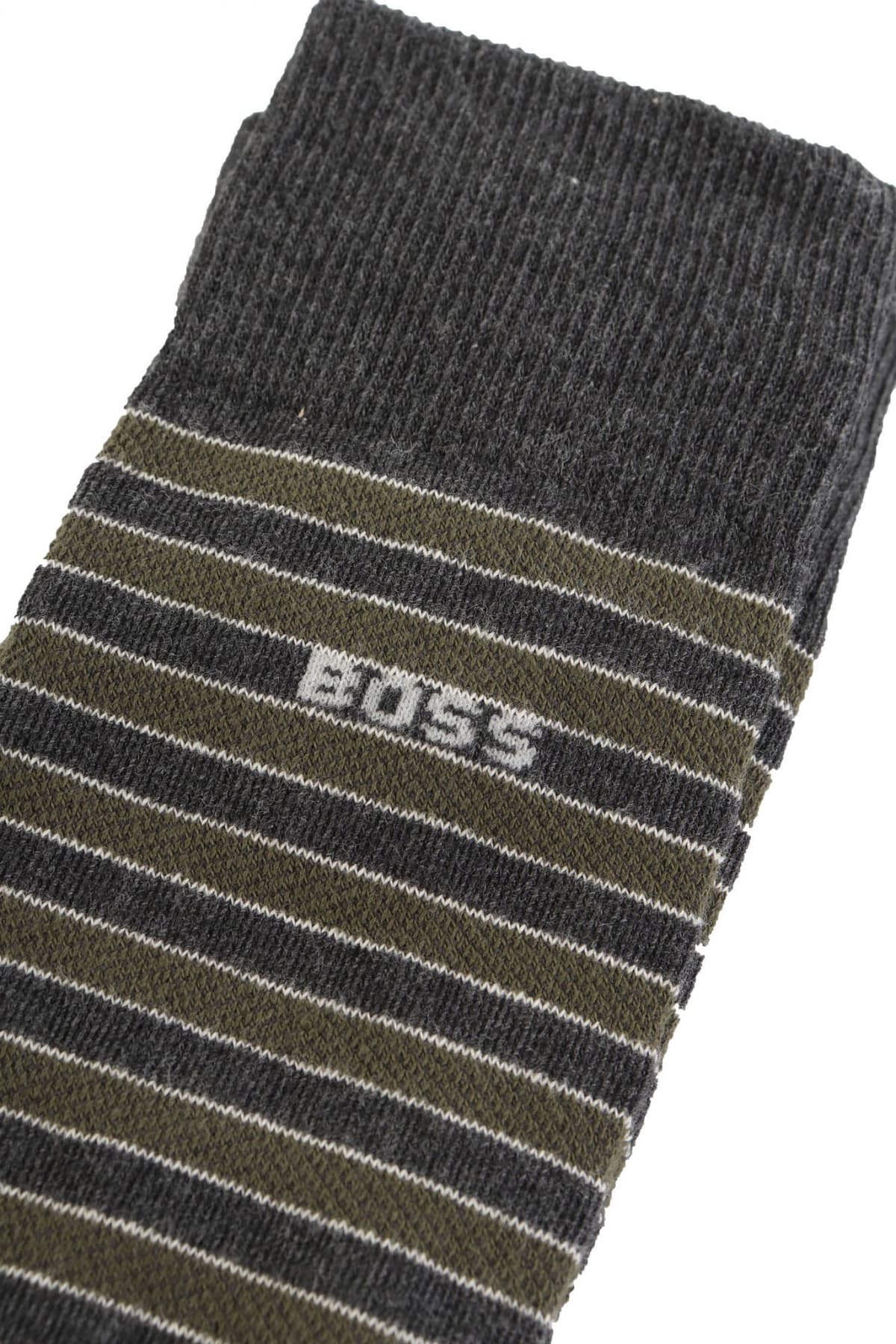 BOSS ΚΑΛΤΣΕΣ ΡΙΓΕ 2P RS STRIPE ΧΑΚΙ-ΓΚΡΙ