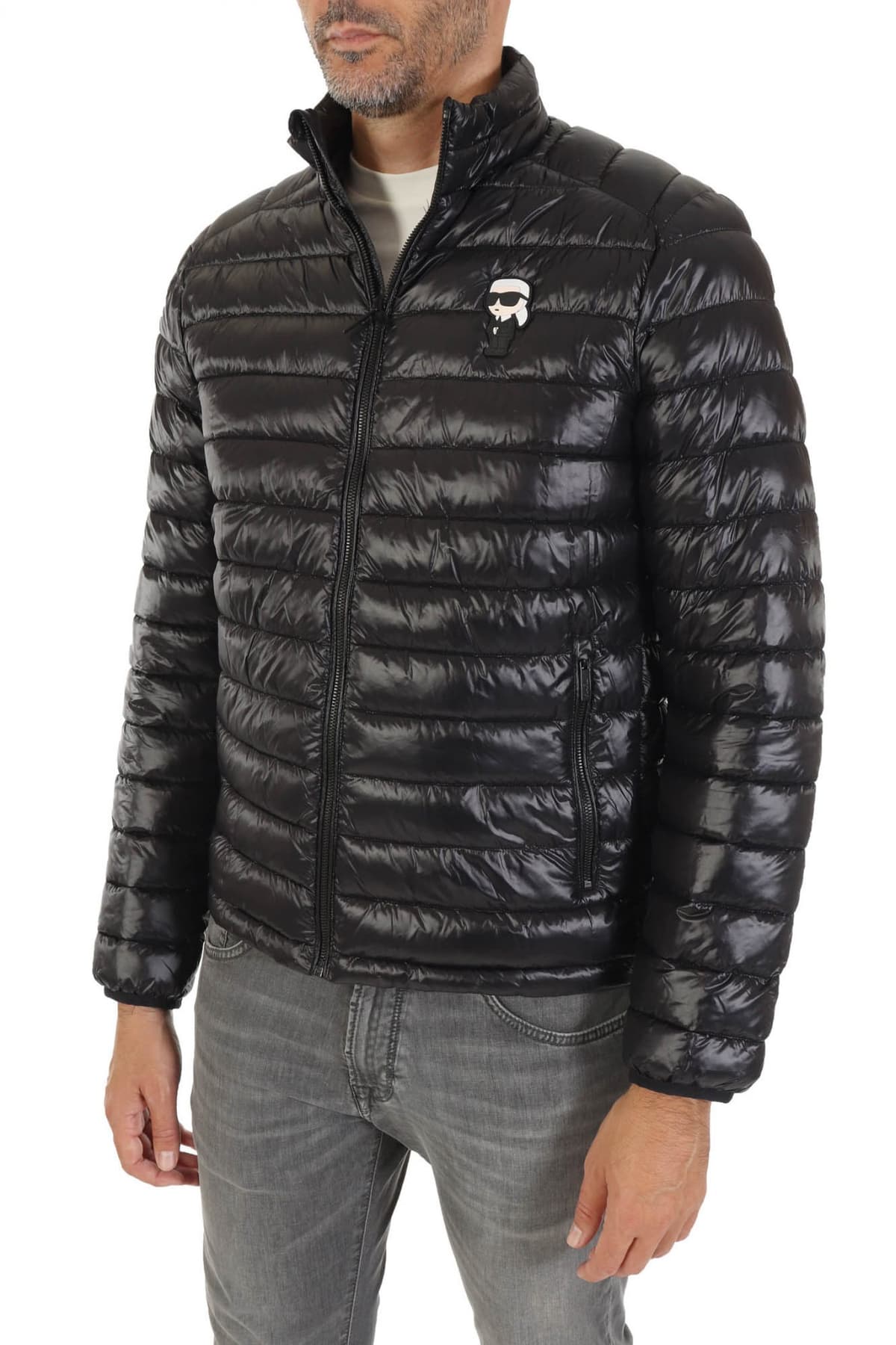 KARL LAGERFELD ΜΠΟΥΦΑΝ ΦΟΥΣΚΩΤΟ LOGO ΜΑΥΡΟ