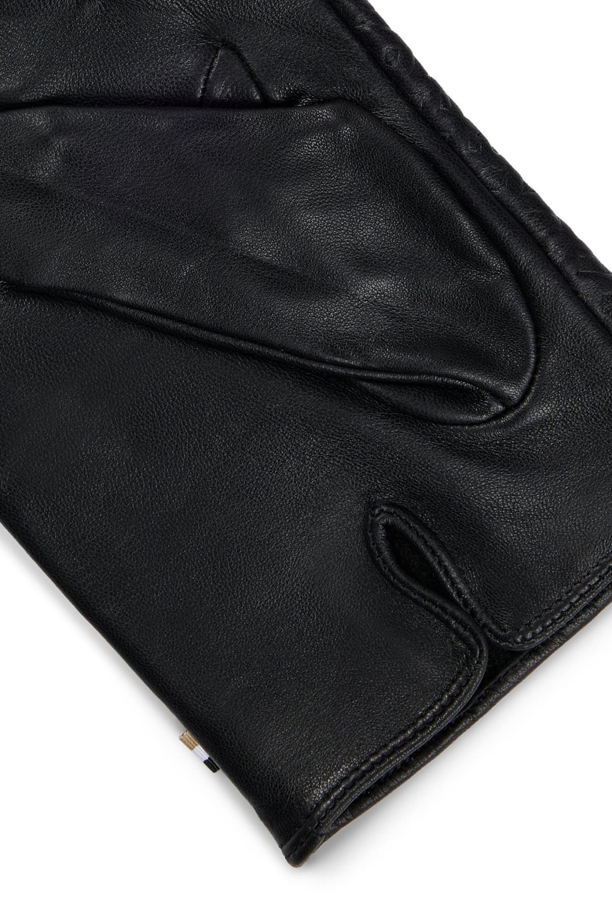 BOSS ΓΑΝΤΙΑ ΔΕΡΜΑΤΙΝΑ STIW ALL OVER LOGO ΜΑΥΡΟ