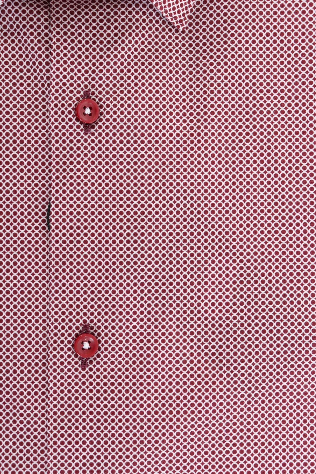 BOSS ΠΟΥΚΑΜΙΣΟ ΜΙΚΡΟΣΧΕΔΙΟ SLIM FIT H-HANK-S-KENT-C1-232 ΜΠΟΡΝΤΩ