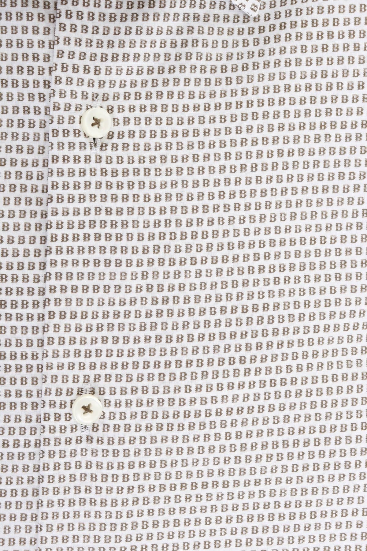 BOSS ΠΟΥΚΑΜΙΣΟ ALL OVER LOGO REGULAR FIT H-JOE-KRNT-C1-214 ΧΑΚΙ-ΛΕΥΚΟ