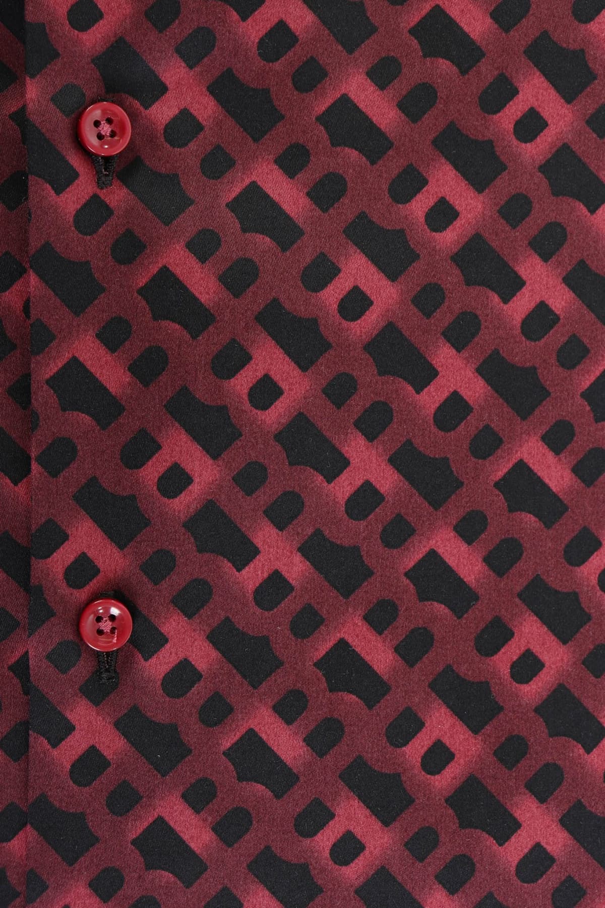 BOSS ΠΟΥΚΑΜΙΣΟ ALL OVER LOGO SLIM FIT H-JOE-KENT-C1-214 ΜΠΟΡΝΤΩ