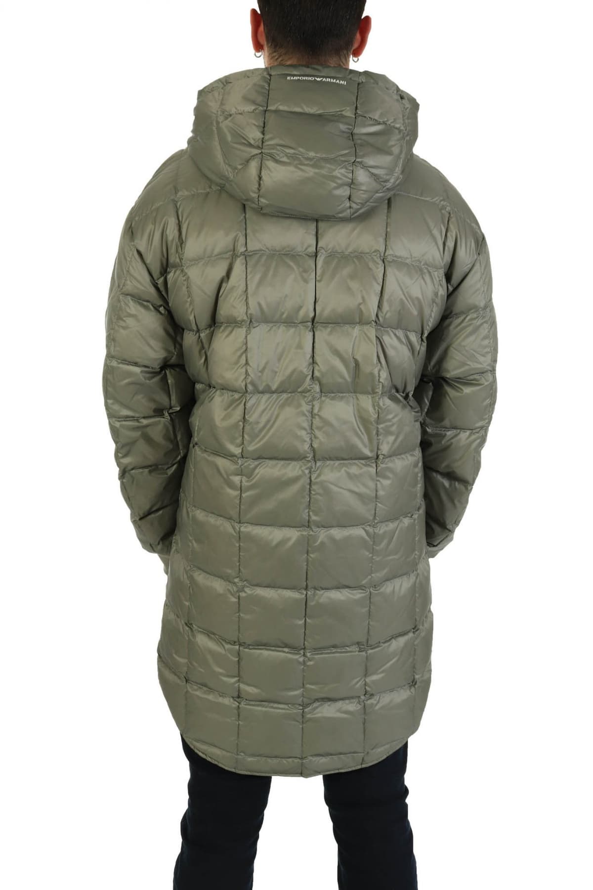 EMPORIO ARMANI ΜΠΟΥΦΑΝ REVERSIBLE ΚΟΥΚΟΥΛΑ LOGO ΜΑΥΡΟ-ΧΑΚΙ