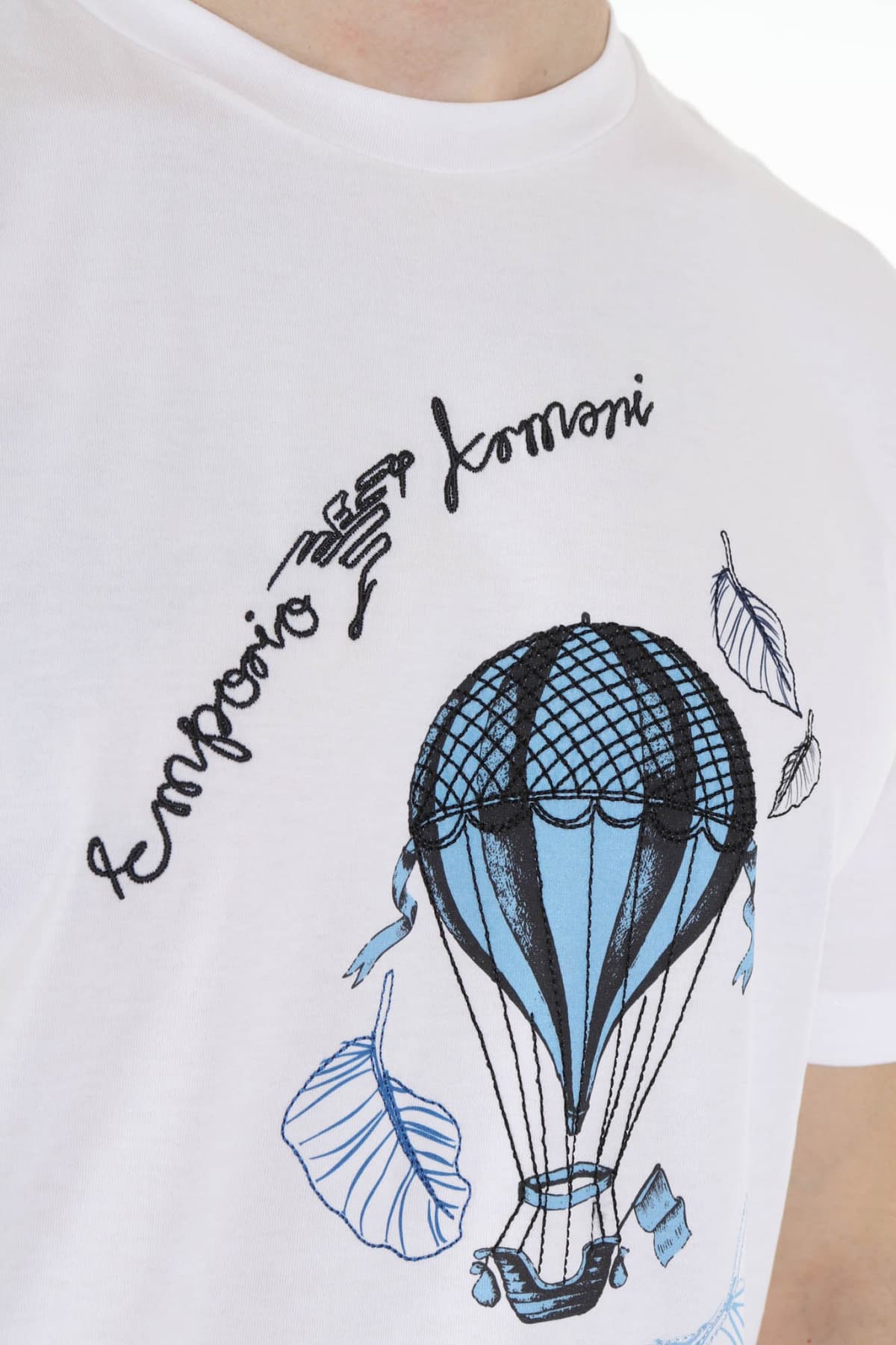 EMPORIO ARMANI T-SHIRT LOGO ΛΕΥΚΟ