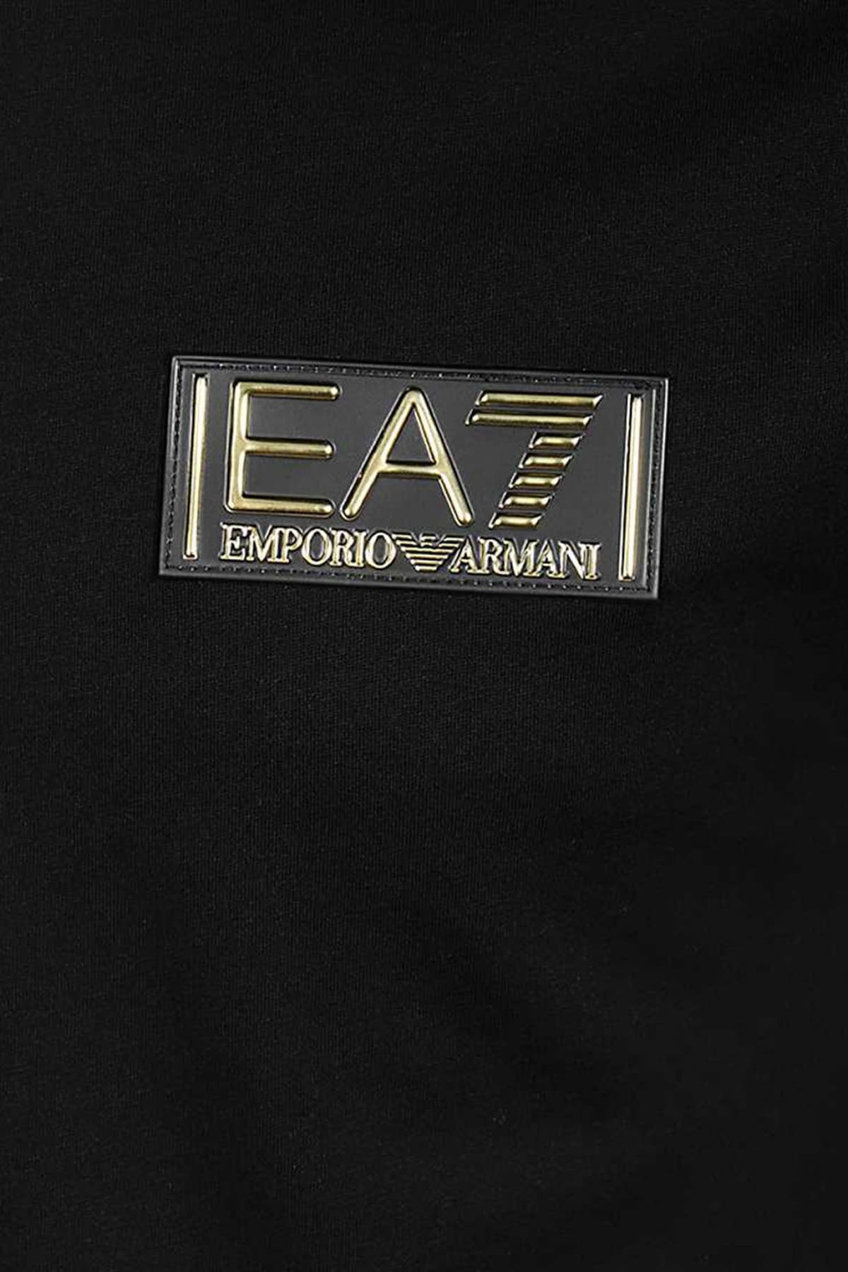ARMANI 7 T-SHIRT LOGO ΜΑΥΡΟ-ΧΡΥΣΟ