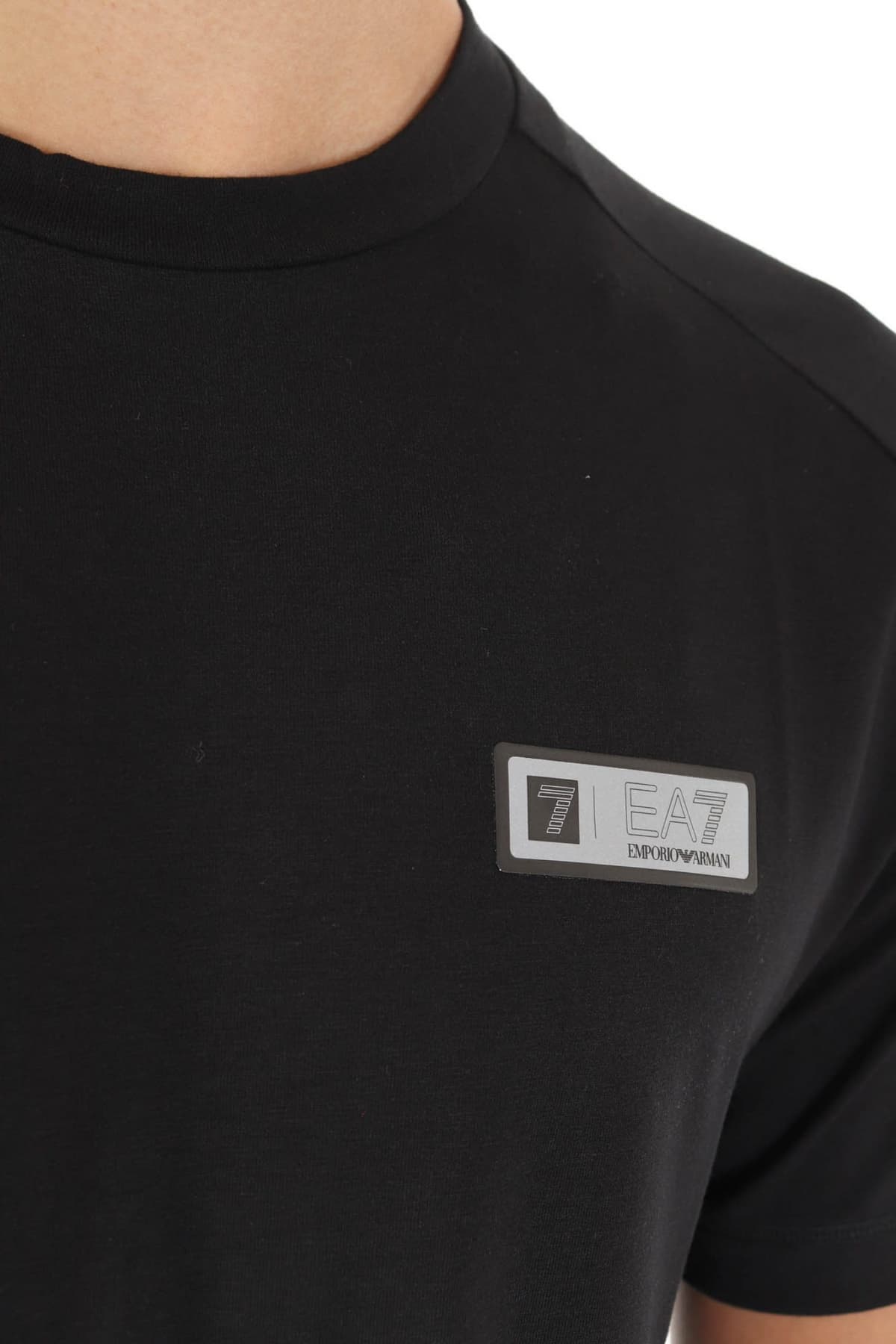 ARMANI 7 T-SHIRT LOGO ΜΑΥΡΟ-ΓΚΡΙ