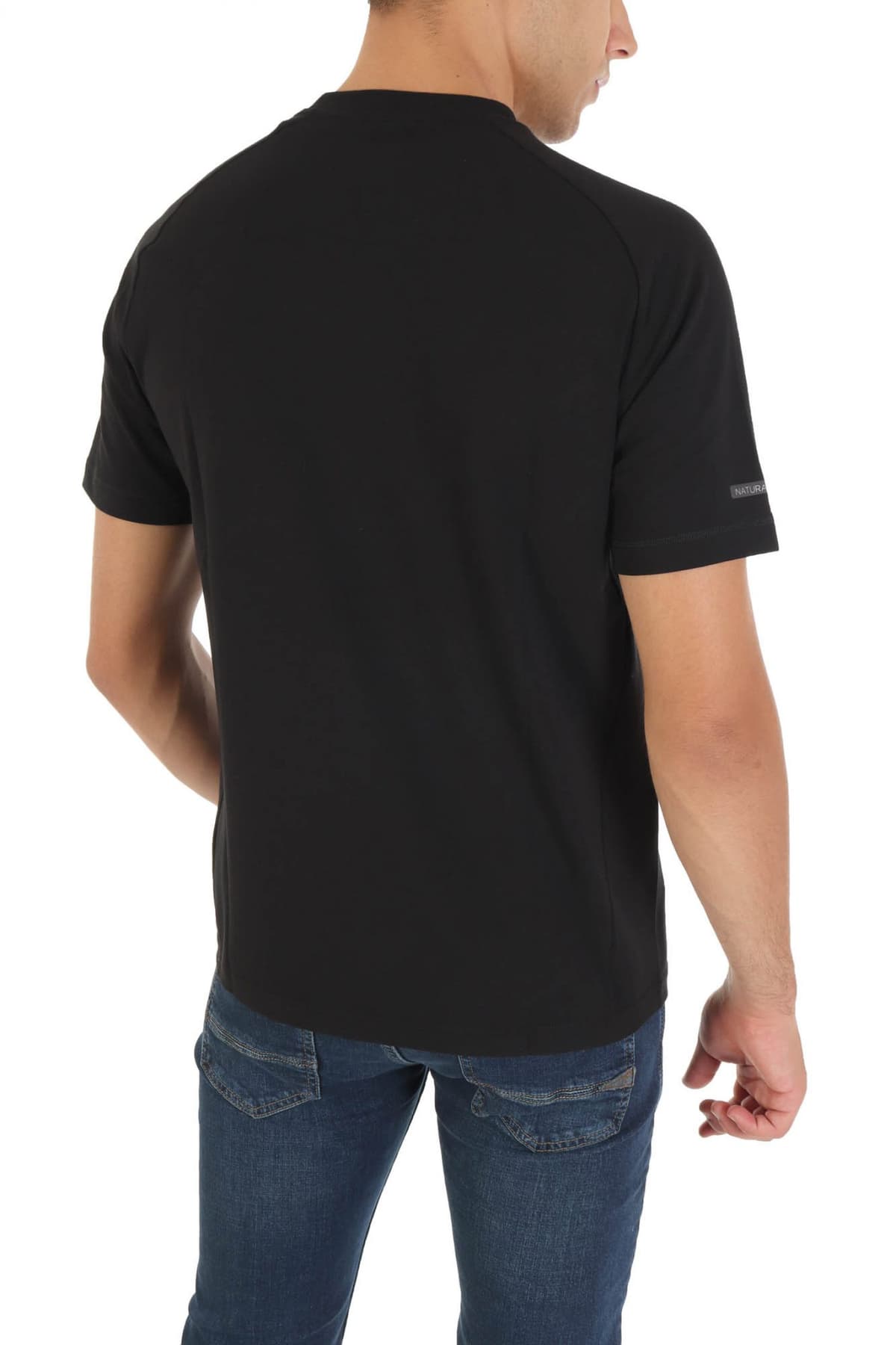 ARMANI 7 T-SHIRT LOGO ΜΑΥΡΟ-ΓΚΡΙ