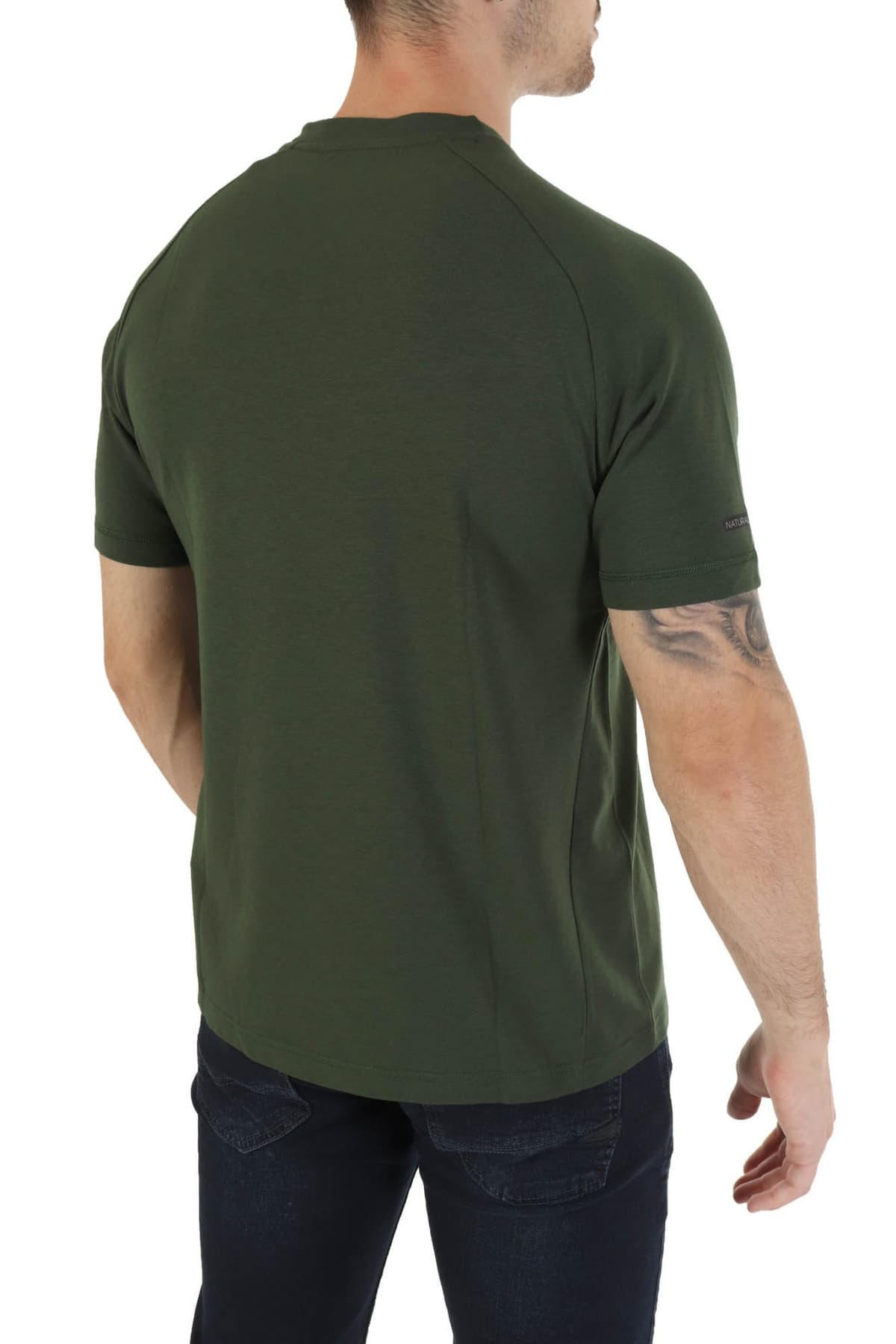 ARMANI 7 T-SHIRT LOGO ΠΡΑΣΙΝΟ-ΓΚΡΙ